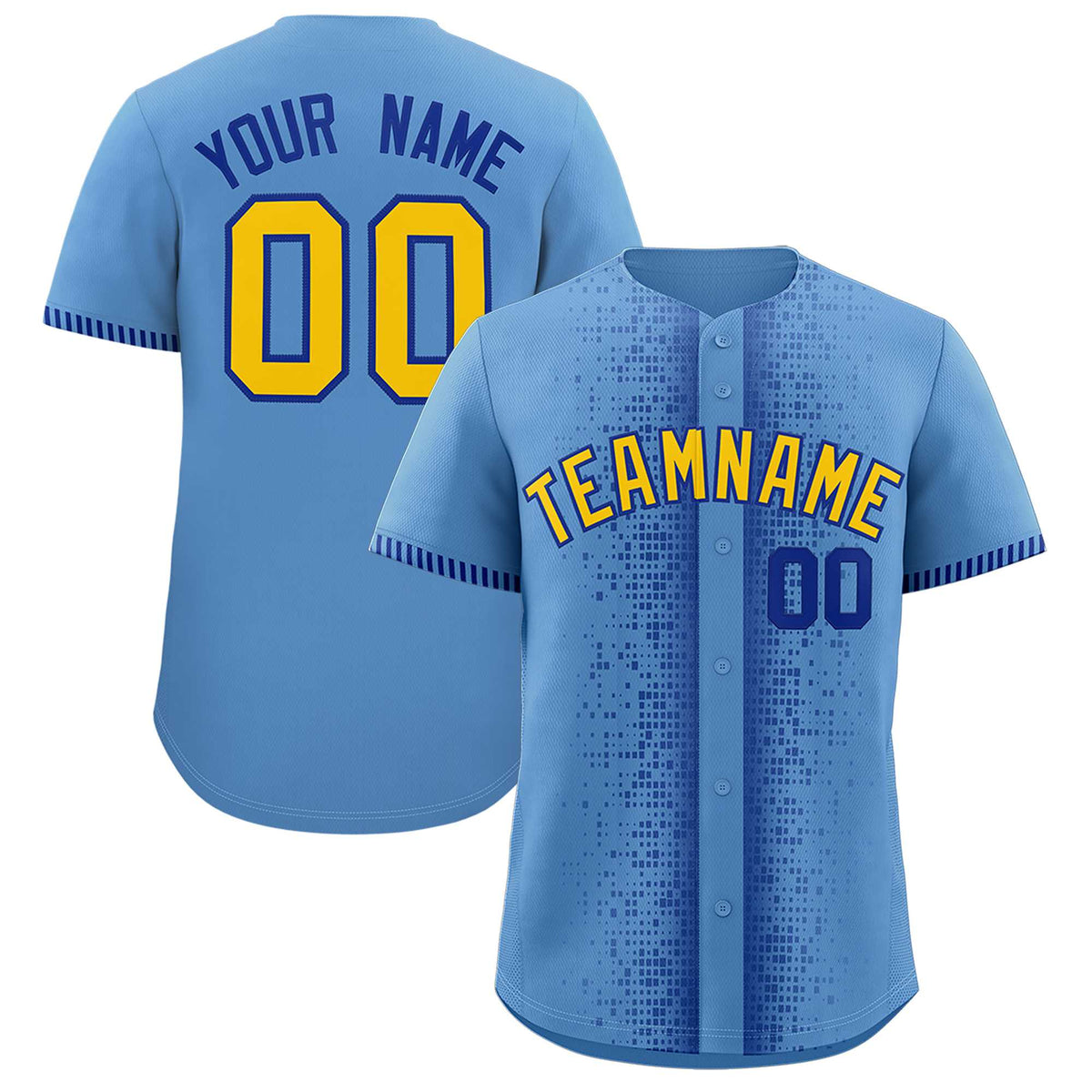 Custom Light Blue Royal Personalized Phonetic Rhythm Authentic Baseball Jersey | KXKSHOP