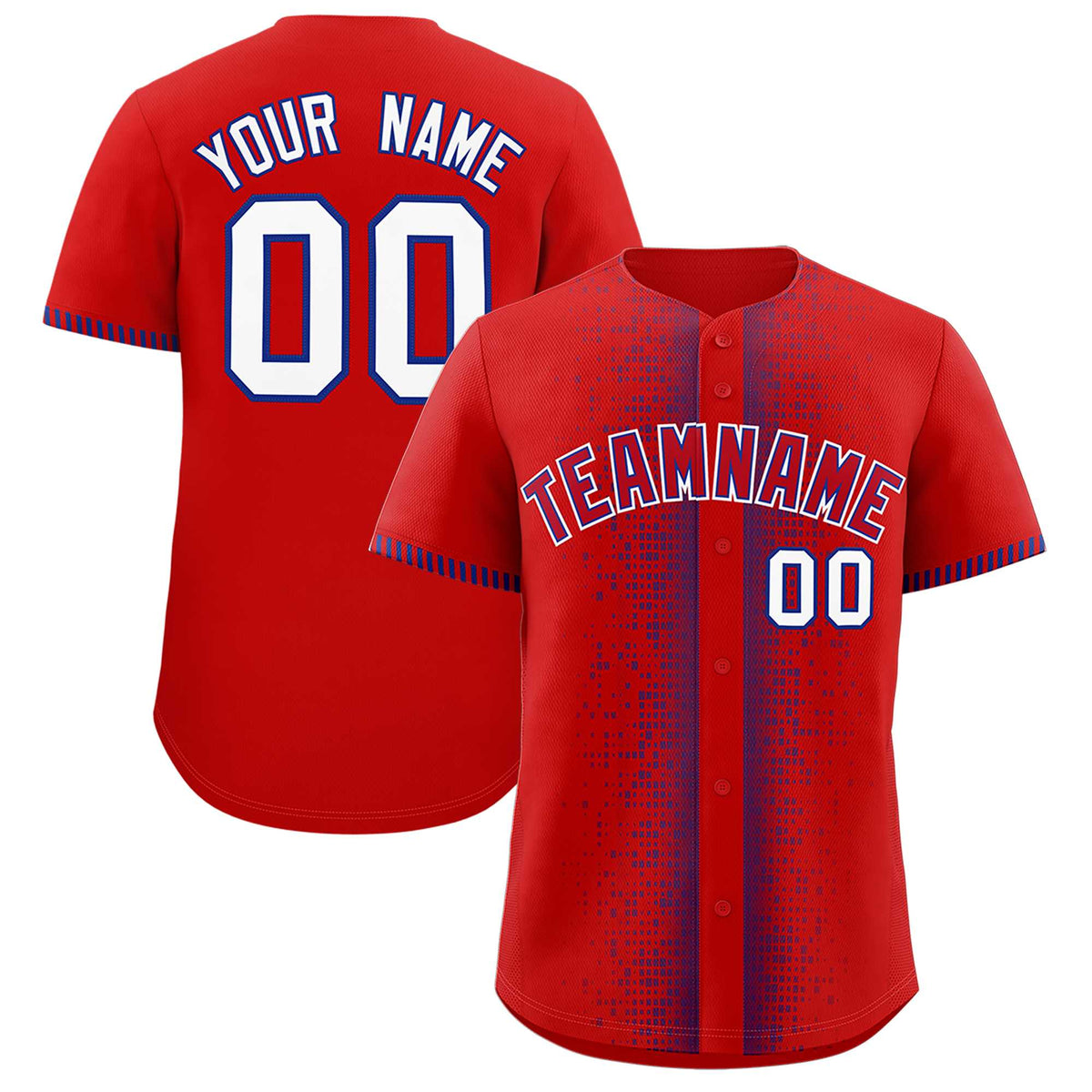 Custom Red Royal Personalized Phonetic Rhythm Authentic Baseball Jersey | KXKSHOP