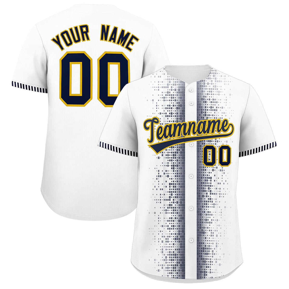 Custom White Navy Personalized Phonetic Rhythm Authentic Baseball Jersey | KXKSHOP