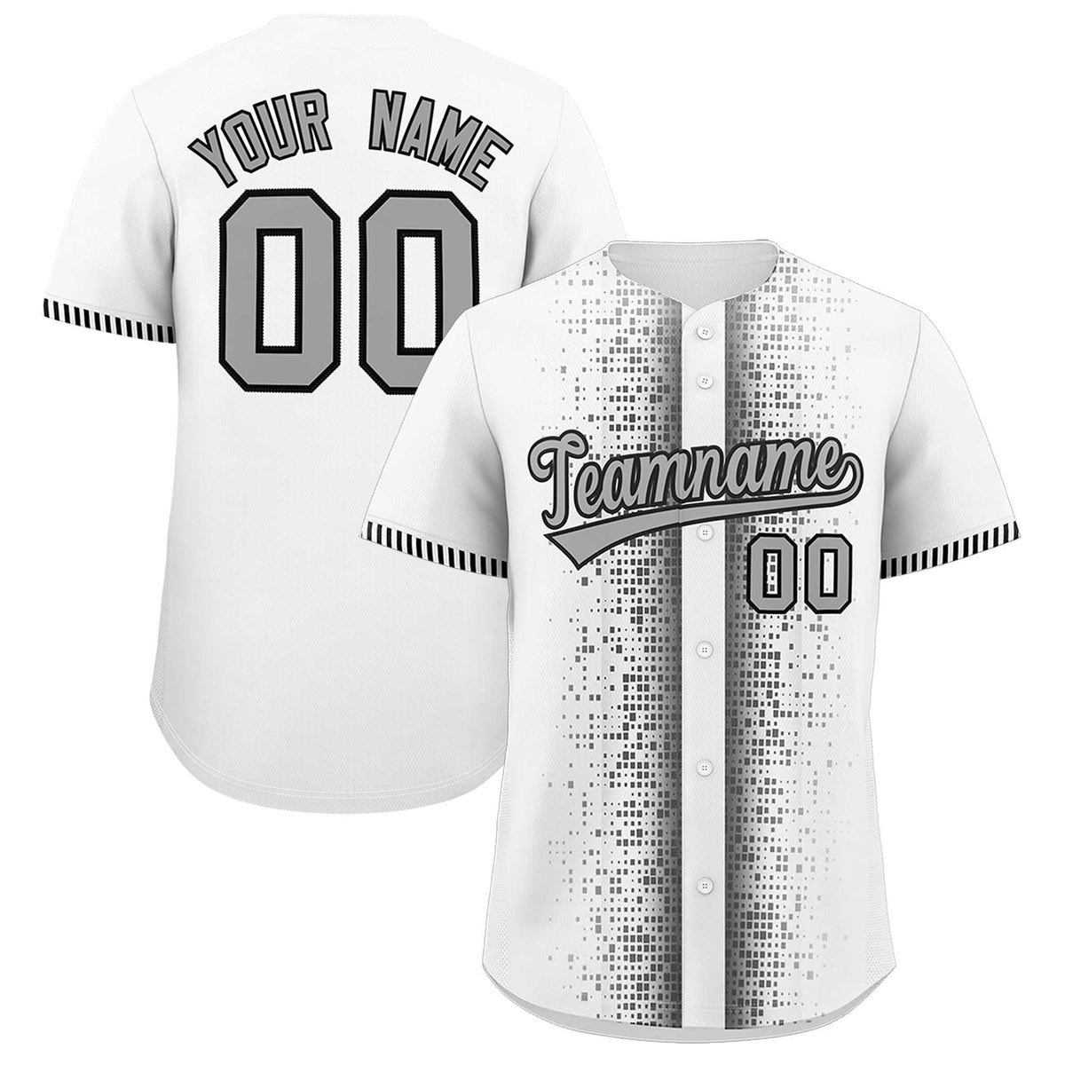 Custom White Black Personalized Phonetic Rhythm Authentic Baseball Jersey | KXKSHOP