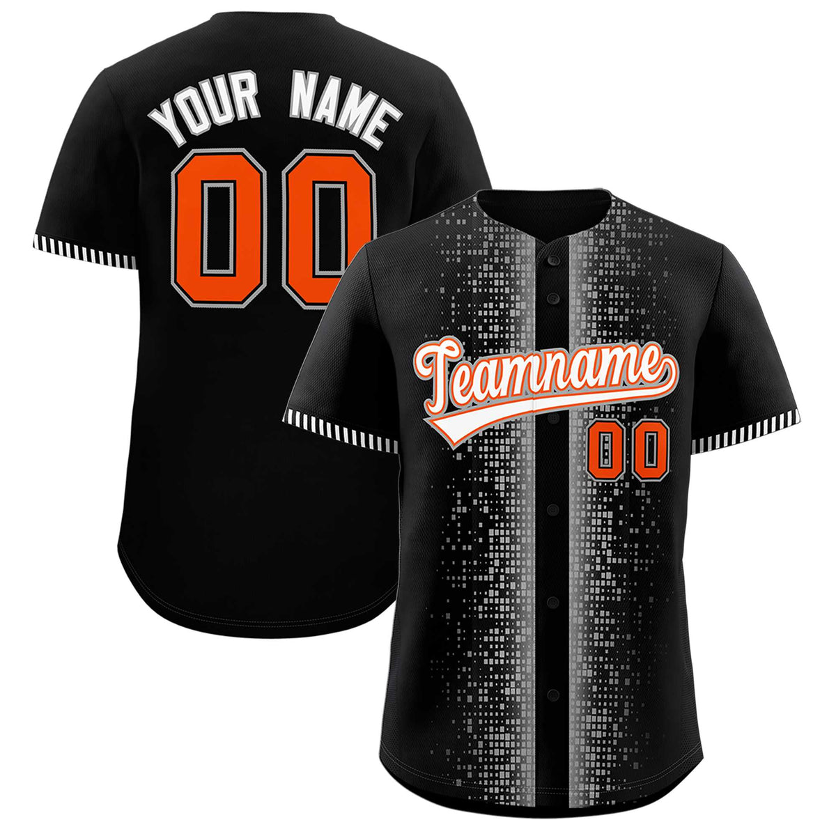 Custom Black Gray Personalized Phonetic Rhythm Authentic Baseball Jersey | KXKSHOP