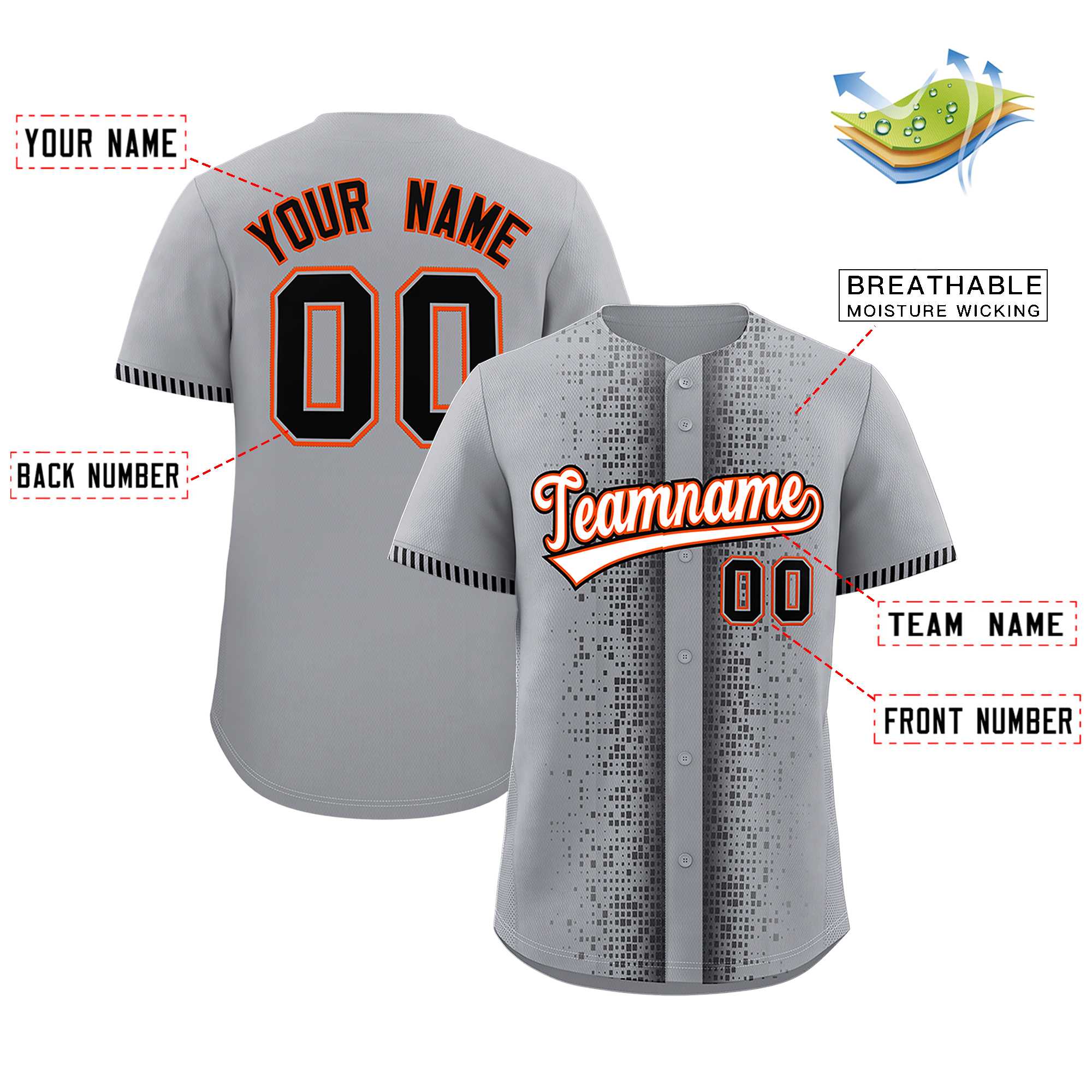 Custom Dark Gray Black Personalized Phonetic Rhythm Authentic Baseball Jersey | KXKSHOP