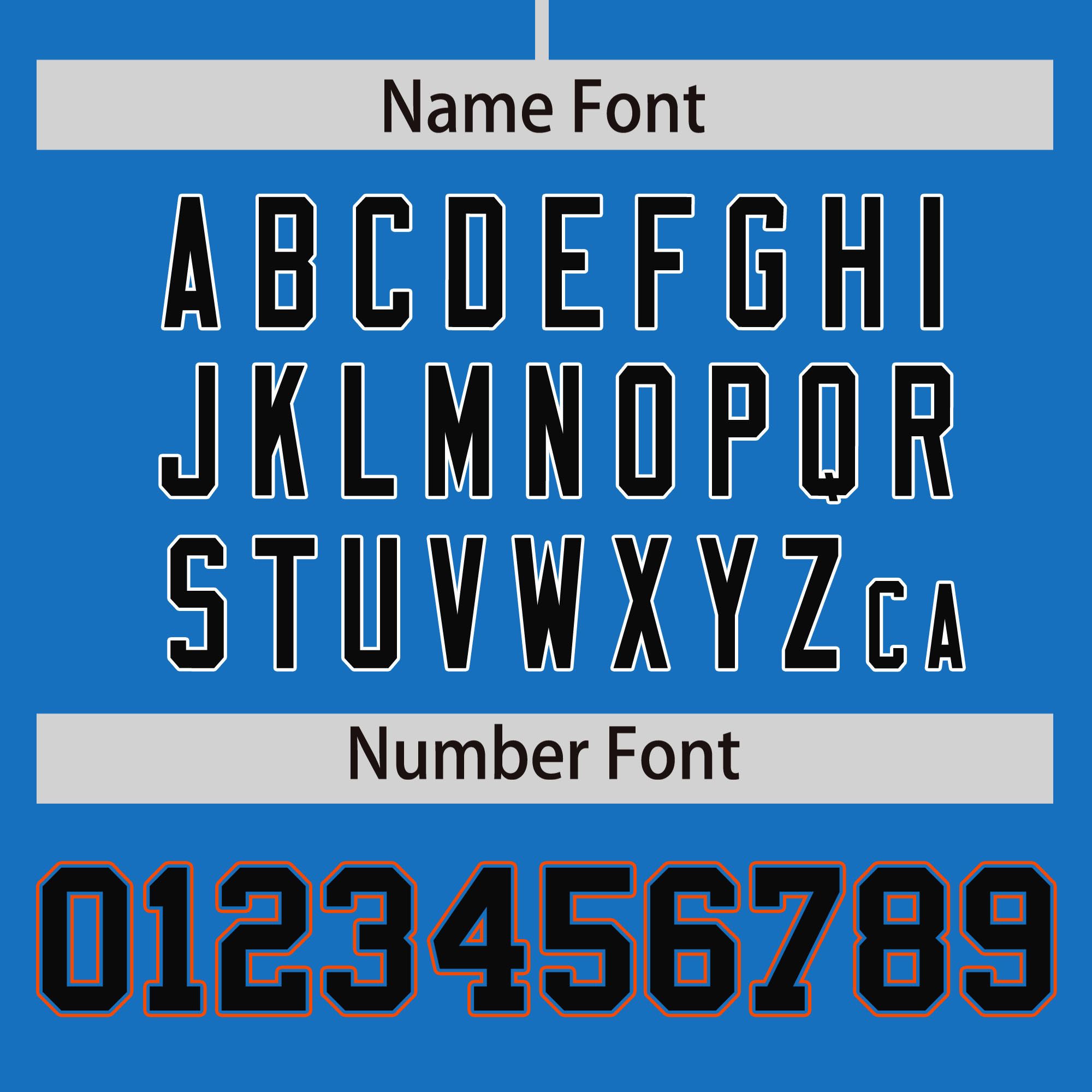 Custom Powder Blue Orange Personalized Phonetic Rhythm Authentic Baseball Jersey | KXKSHOP