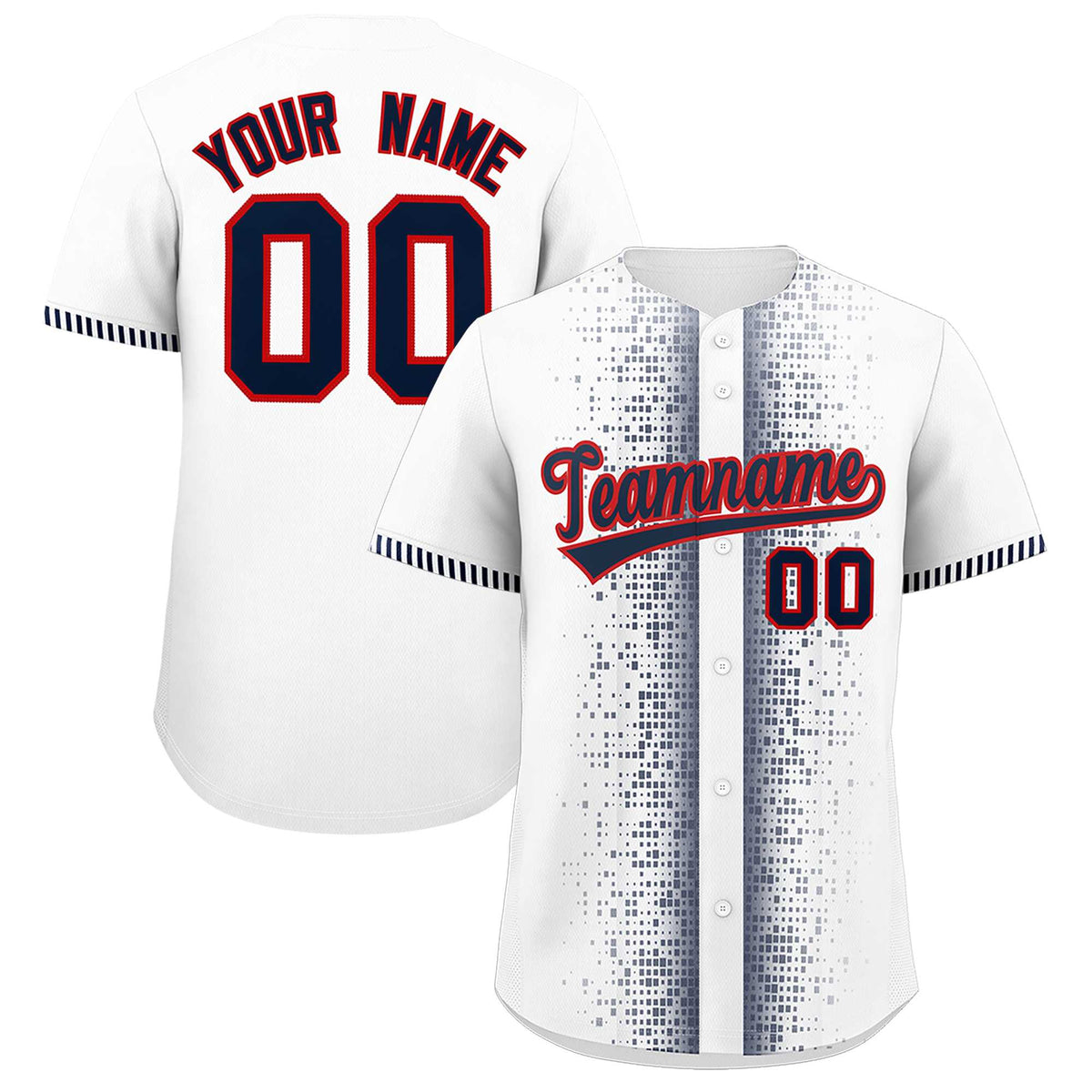Custom White Navy Personalized Phonetic Rhythm Authentic Baseball Jersey | KXKSHOP