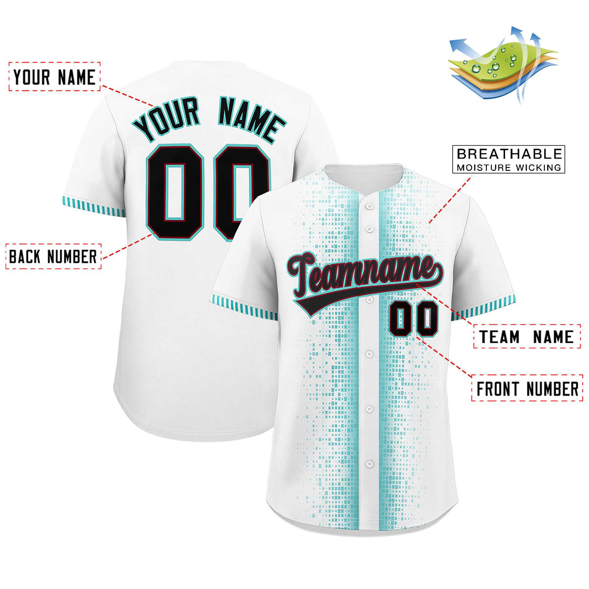 Custom White Bright Green Personalized Phonetic Rhythm Authentic Baseball Jersey | KXKSHOP