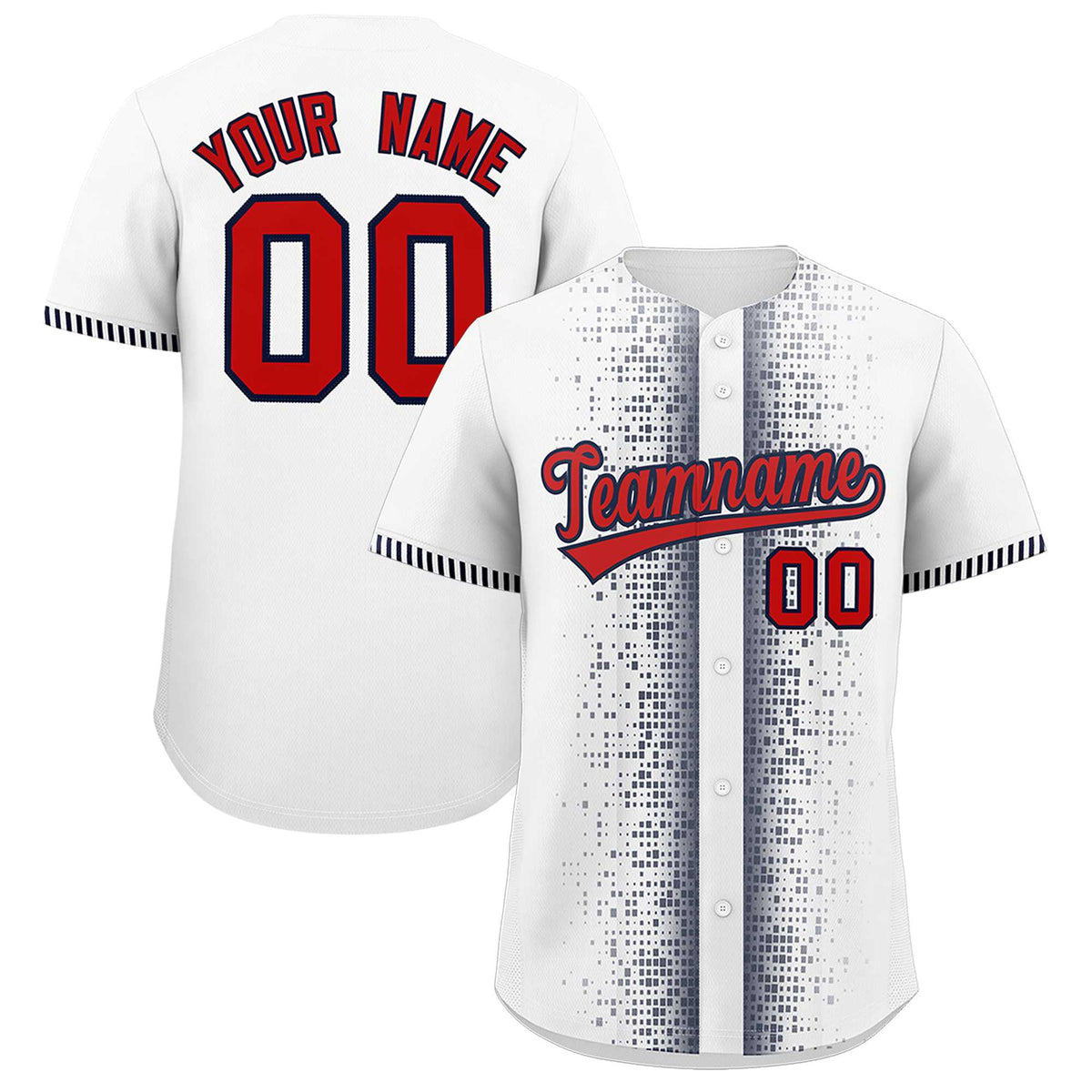 Custom White Navy Personalized Phonetic Rhythm Authentic Baseball Jersey | KXKSHOP