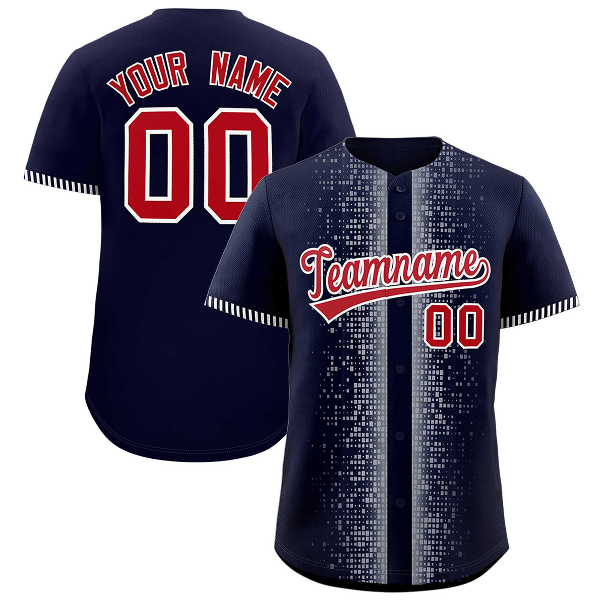 Custom Navy White Personalized Phonetic Rhythm Authentic Baseball Jersey | KXKSHOP