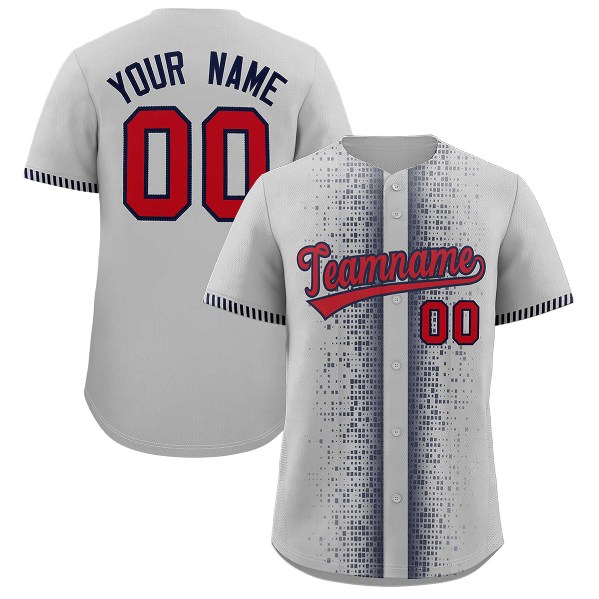 Custom Gray Black Personalized Phonetic Rhythm Authentic Baseball Jersey | KXKSHOP