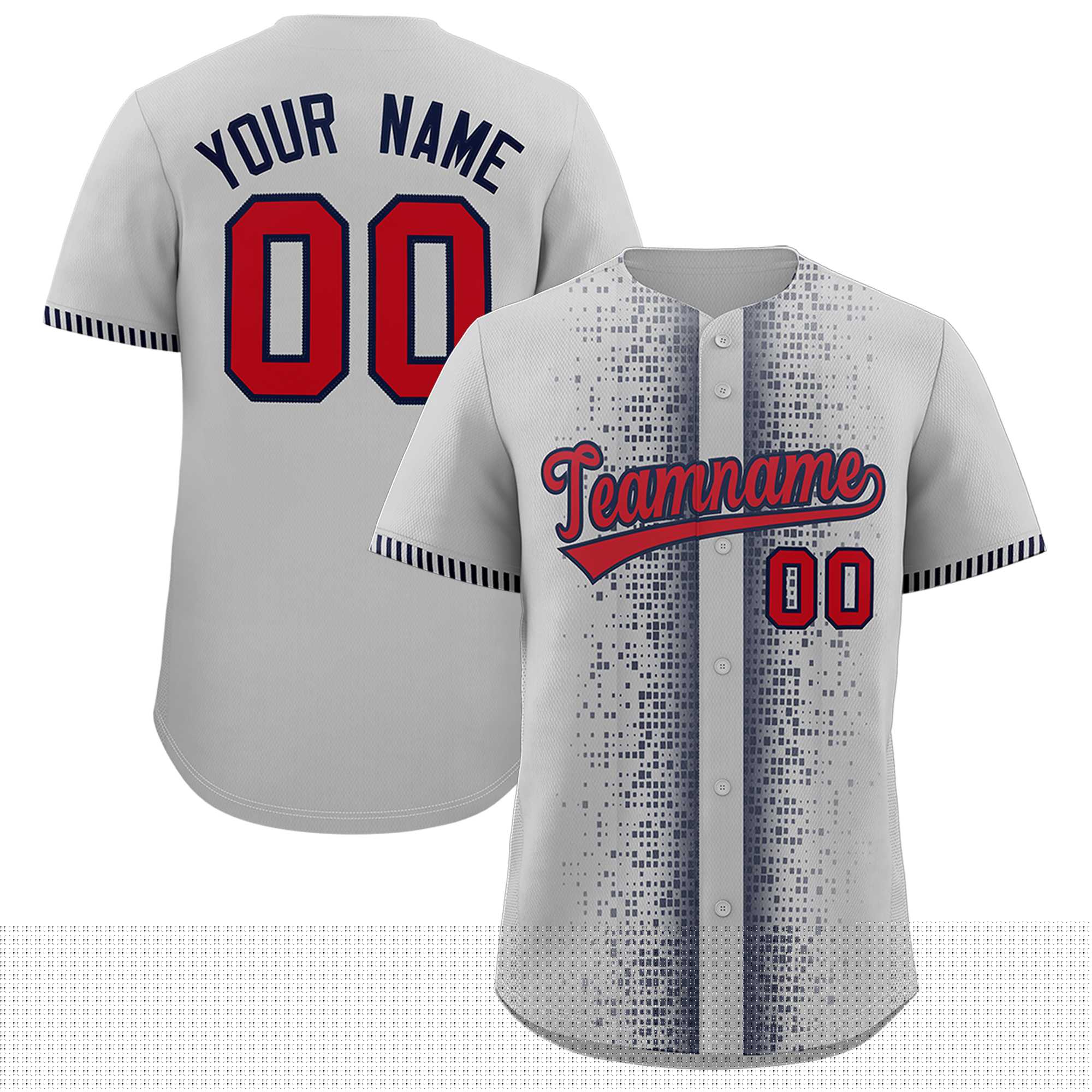 Custom Gray Black Personalized Phonetic Rhythm Authentic Baseball Jersey | KXKSHOP