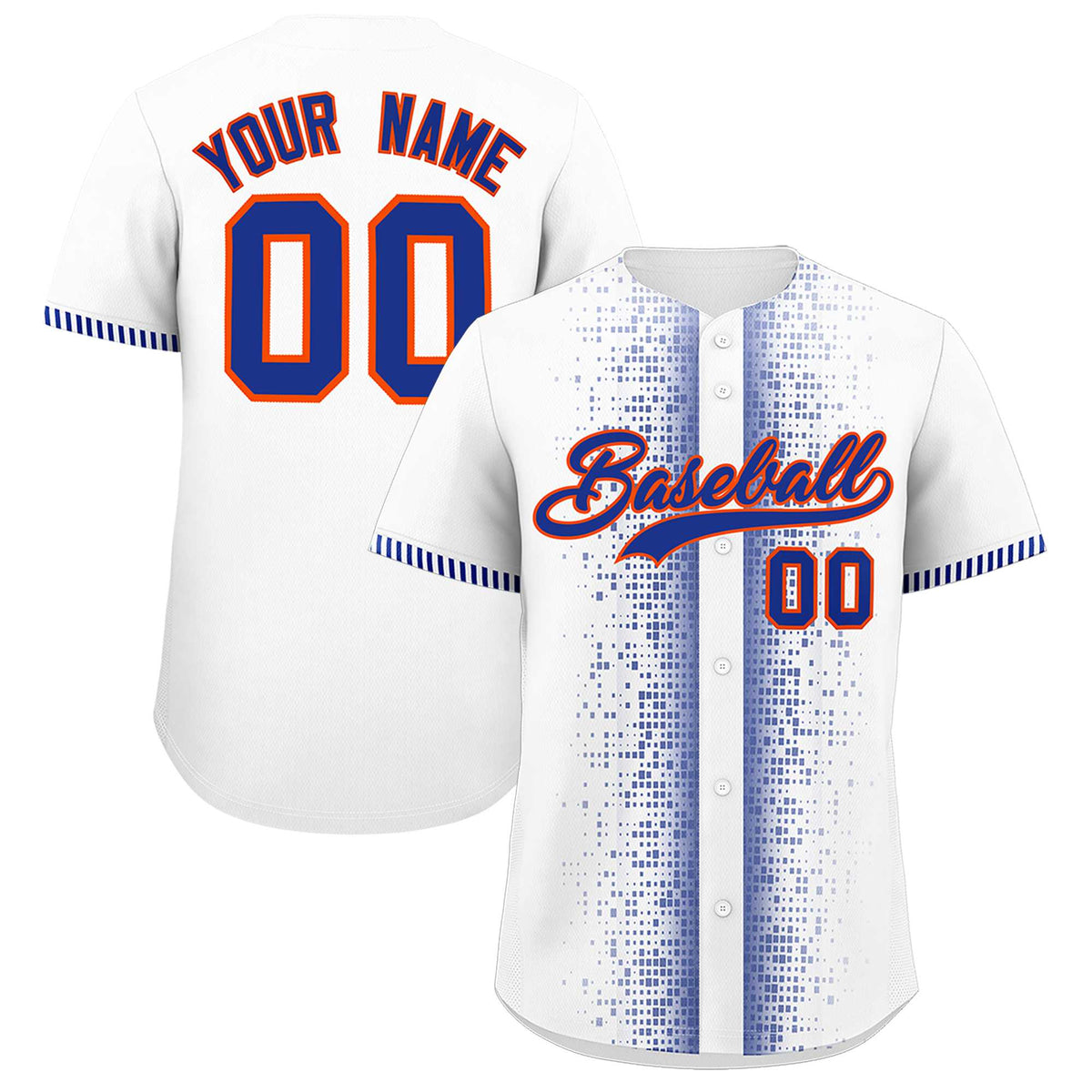 Custom White Royal Personalized Phonetic Rhythm Authentic Baseball Jersey | KXKSHOP