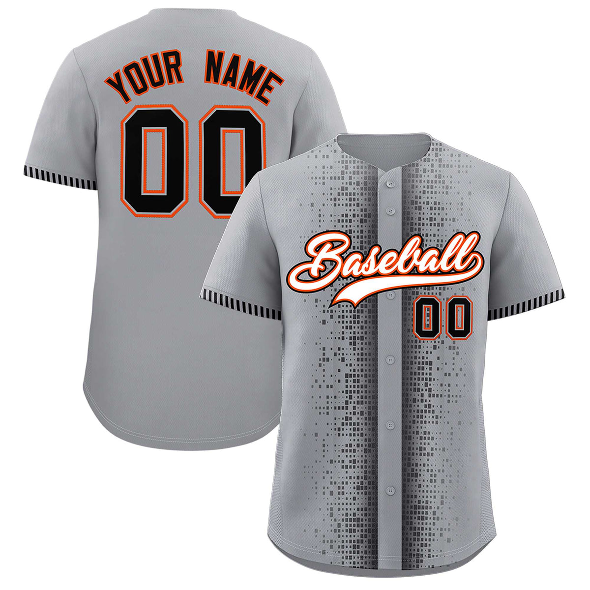 Custom Dark Gray Black Personalized Phonetic Rhythm Authentic Baseball Jersey | KXKSHOP