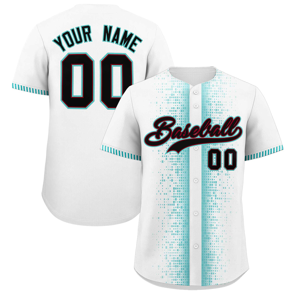 Custom White Bright Green Personalized Phonetic Rhythm Authentic Baseball Jersey | KXKSHOP