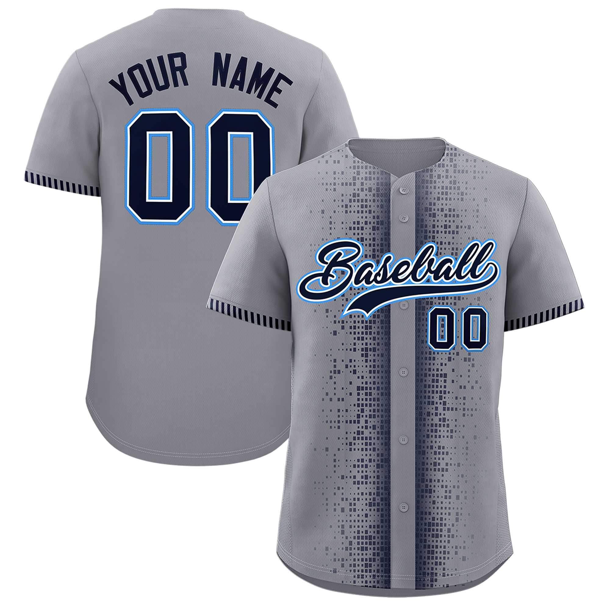 Custom Dark Gray Navy Personalized Phonetic Rhythm Authentic Baseball Jersey | KXKSHOP