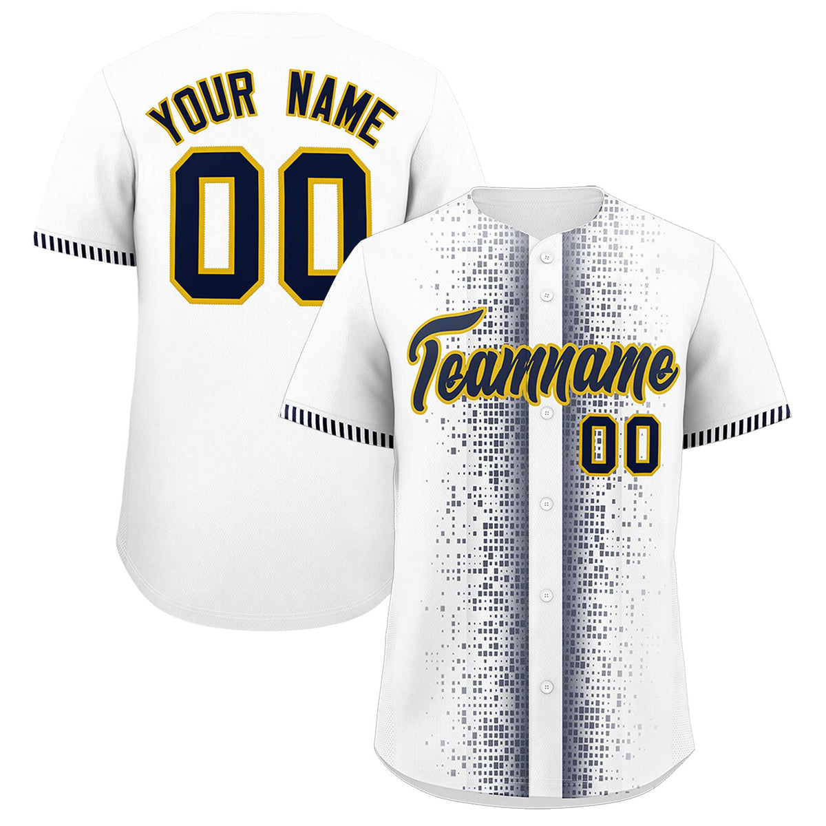 Custom White Navy Personalized Phonetic Rhythm Authentic Baseball Jersey | KXKSHOP