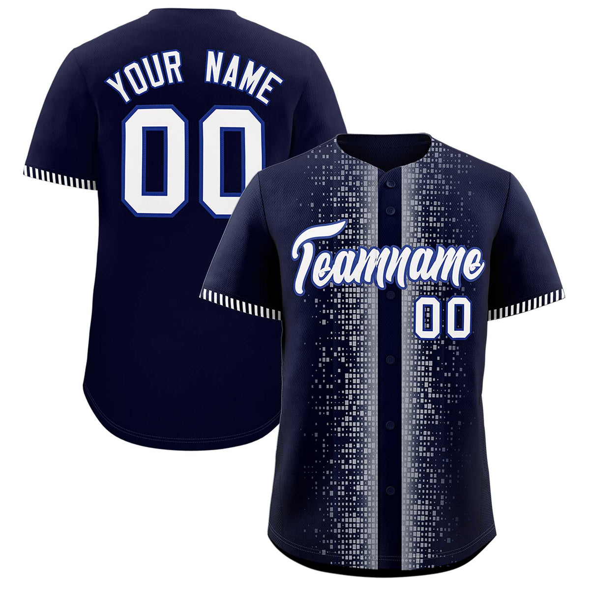 Custom Navy White Personalized Phonetic Rhythm Authentic Baseball Jersey | KXKSHOP
