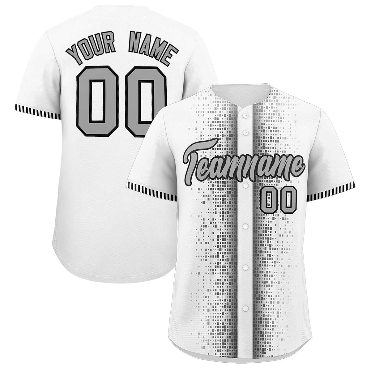 Custom White Black Personalized Phonetic Rhythm Authentic Baseball Jersey | KXKSHOP