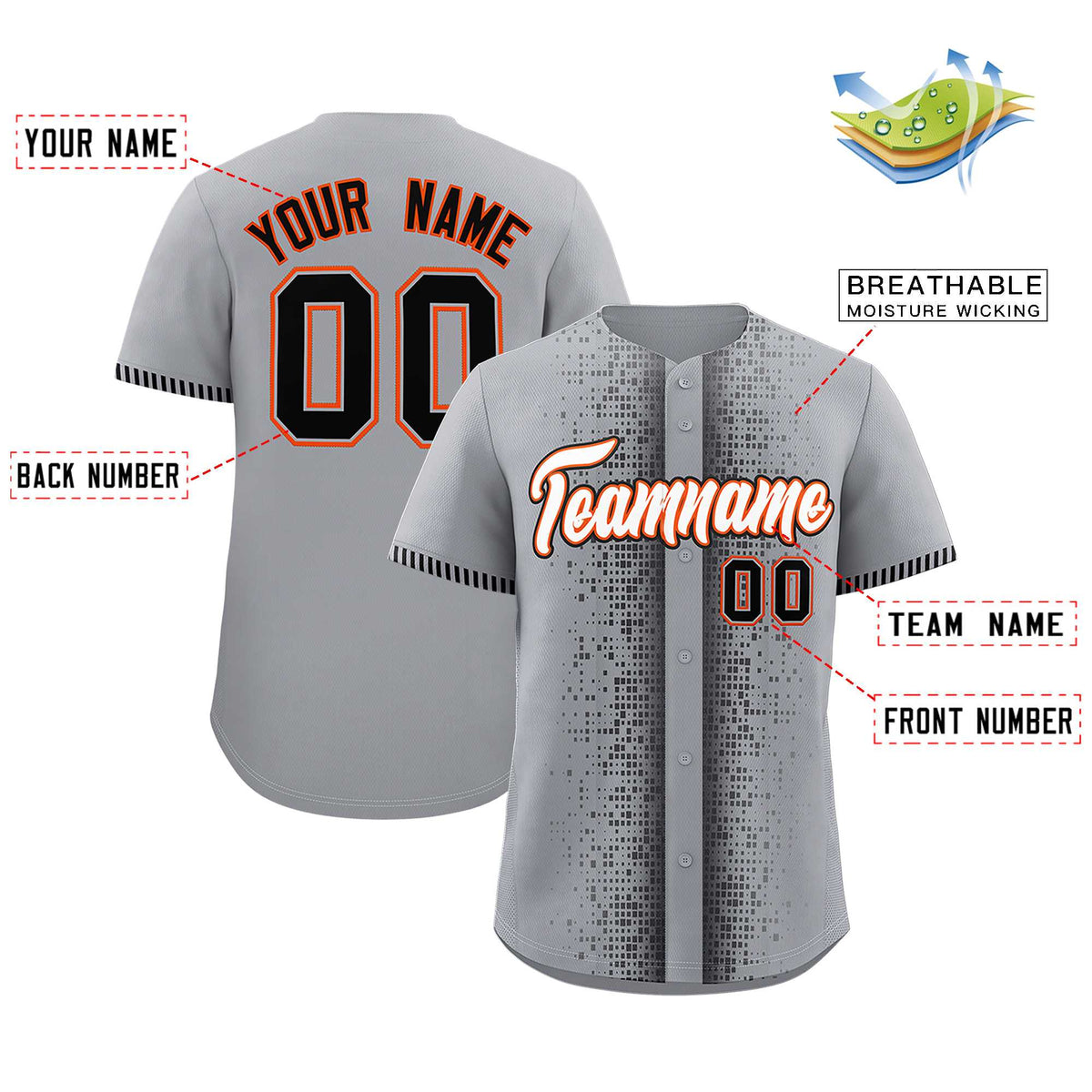 Custom Dark Gray Black Personalized Phonetic Rhythm Authentic Baseball Jersey | KXKSHOP