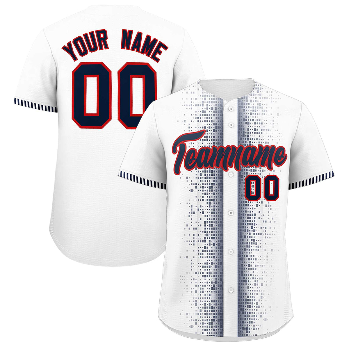 Custom White Navy Personalized Phonetic Rhythm Authentic Baseball Jersey | KXKSHOP