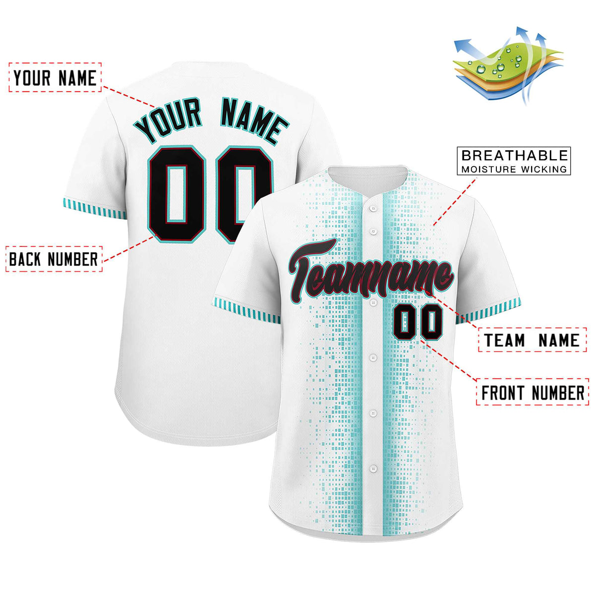 Custom White Bright Green Personalized Phonetic Rhythm Authentic Baseball Jersey | KXKSHOP