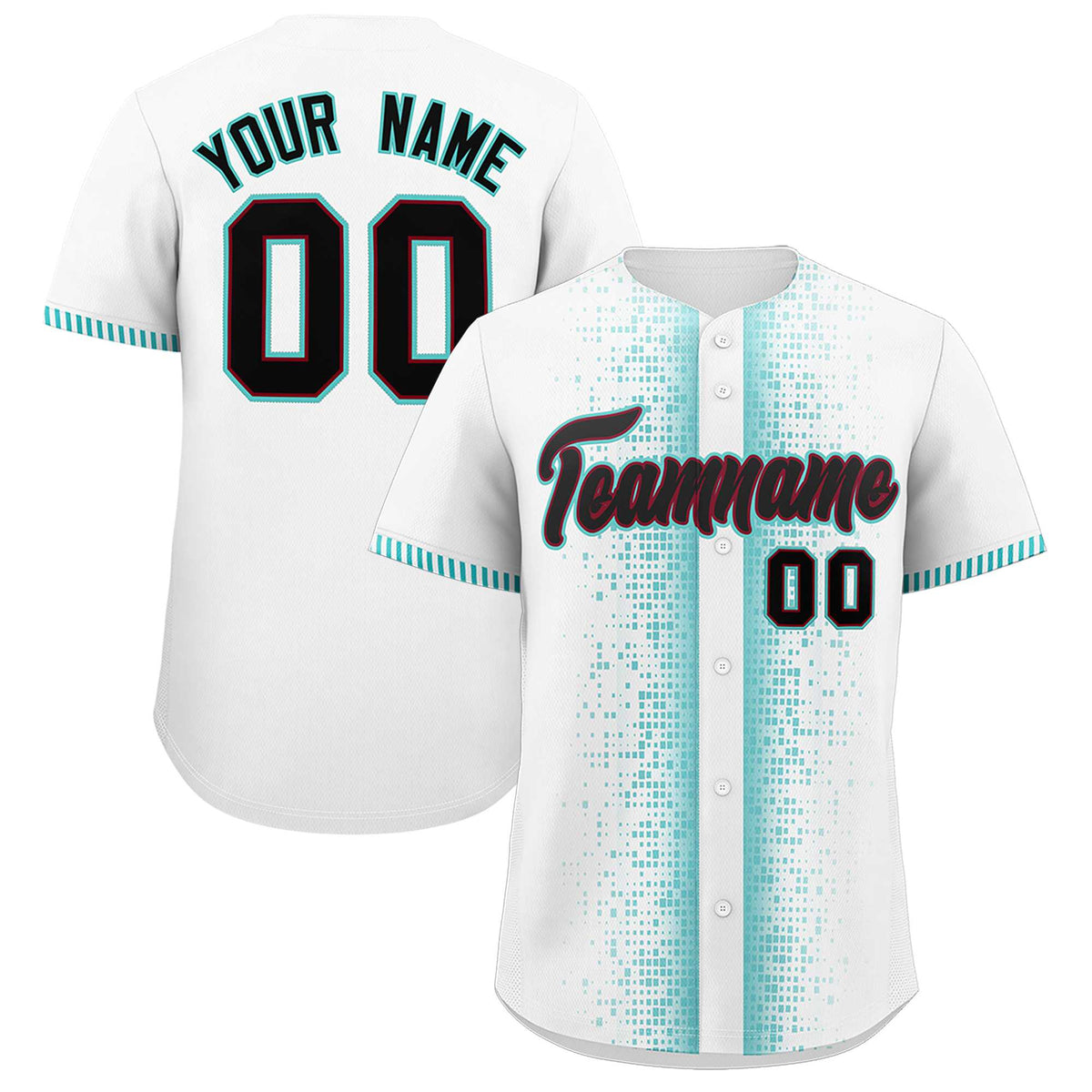 Custom White Bright Green Personalized Phonetic Rhythm Authentic Baseball Jersey | KXKSHOP