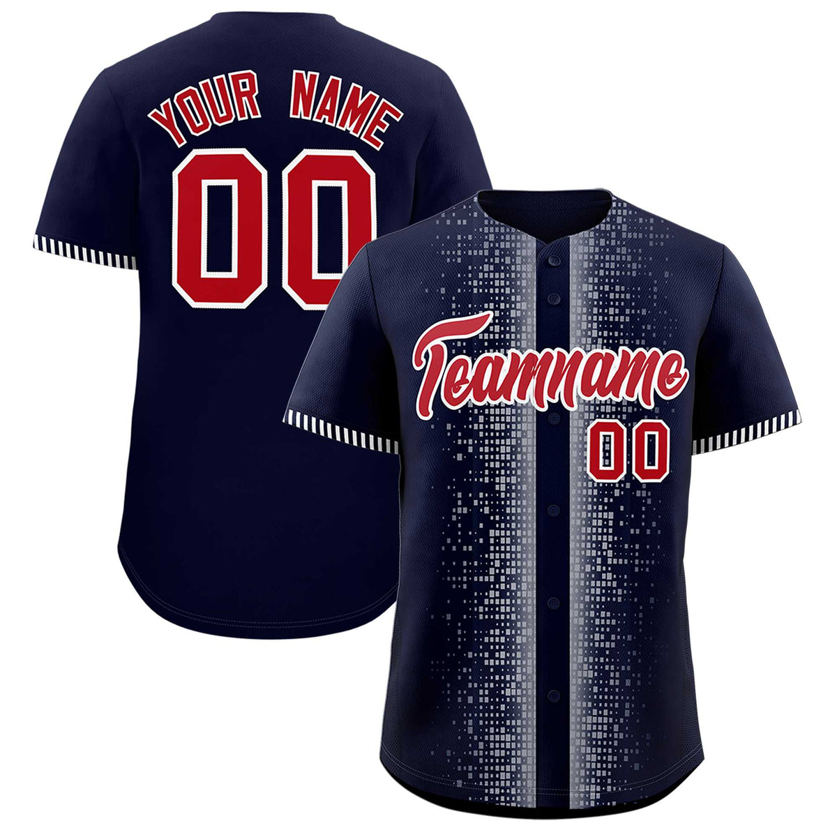 Custom Navy White Personalized Phonetic Rhythm Authentic Baseball Jersey | KXKSHOP