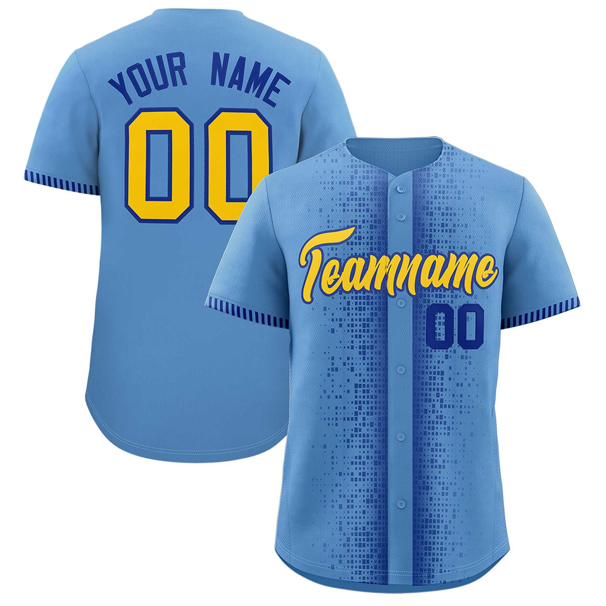 Custom Light Blue Royal Personalized Phonetic Rhythm Authentic Baseball Jersey | KXKSHOP