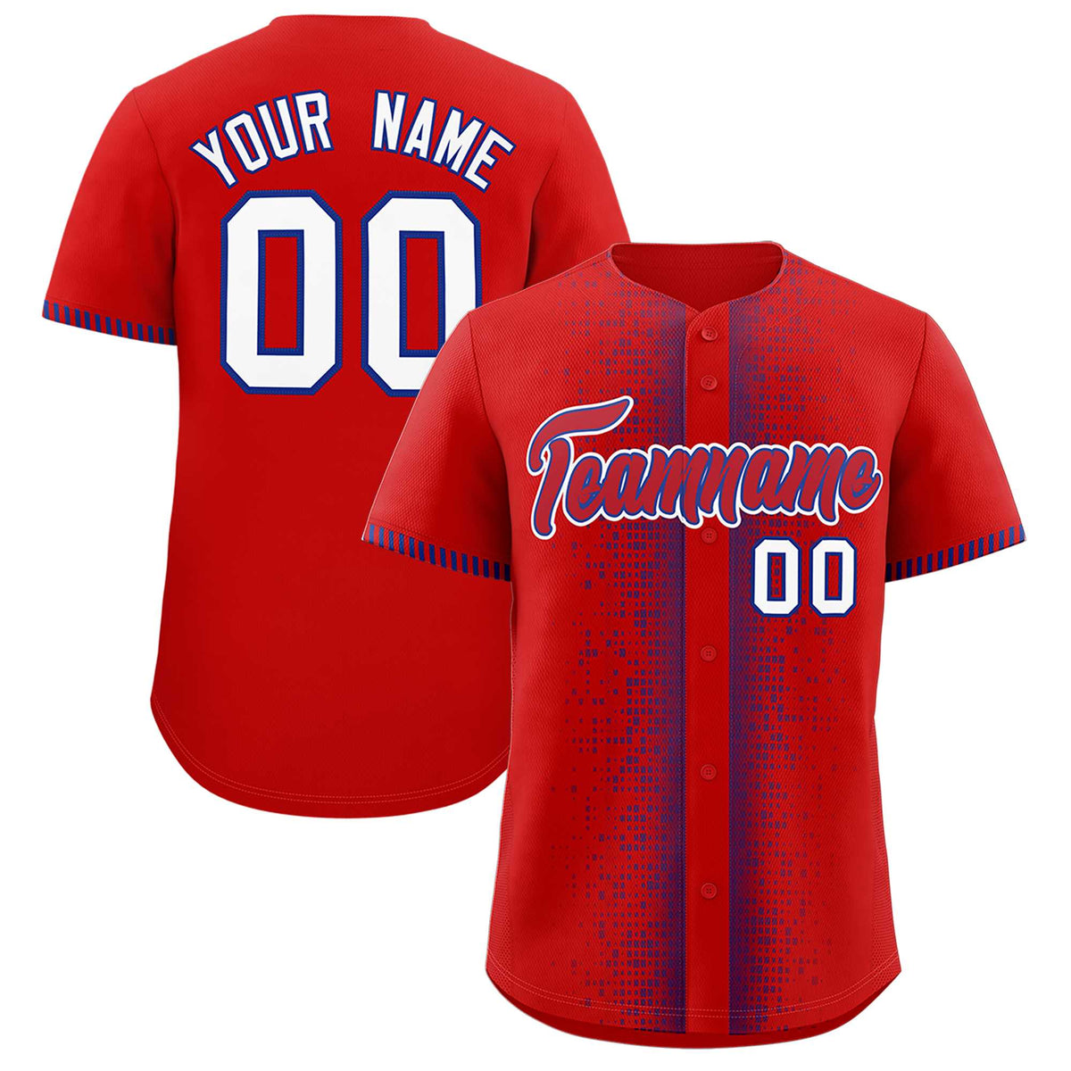 Custom Red Royal Personalized Phonetic Rhythm Authentic Baseball Jersey | KXKSHOP