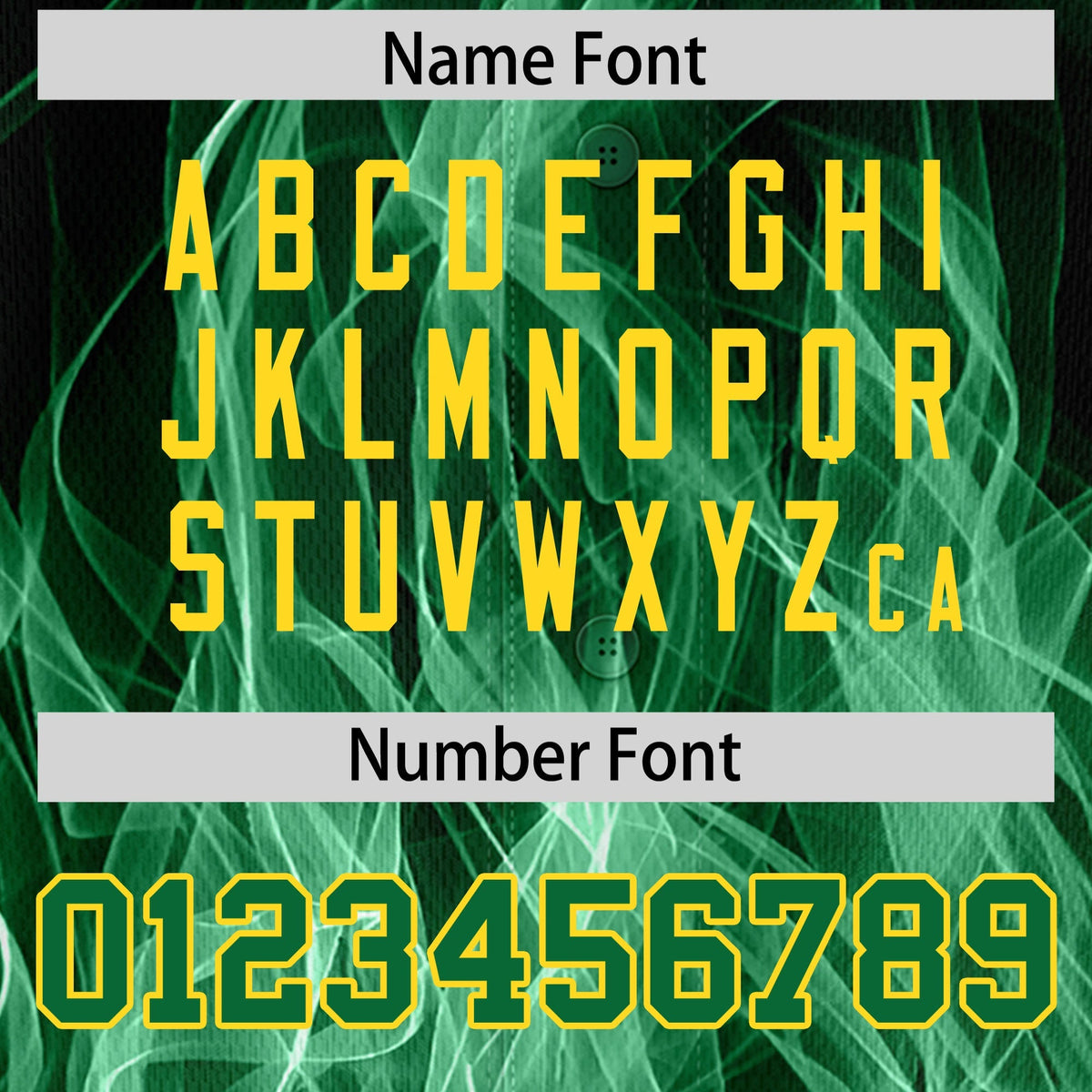 Custom Black Kelly Green Gold Flame Graffiti Pattern Personalization Baseball Jersey| KXKSHOP