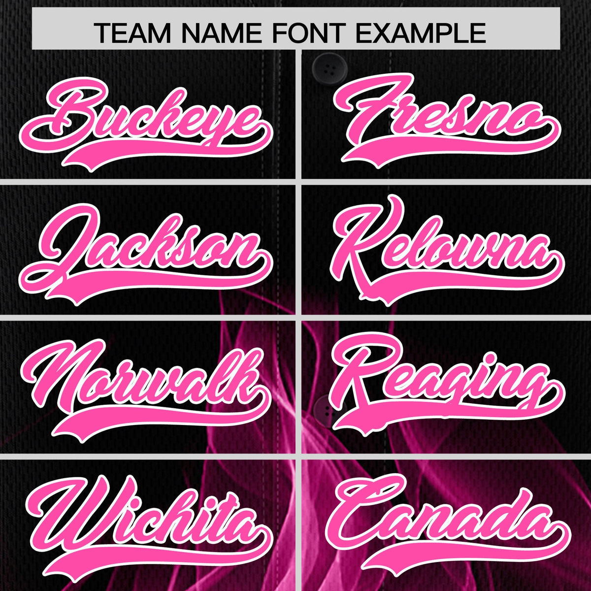 Custom Black Pink White Flame Graffiti Pattern Personalization Baseball Jersey| KXKSHOP
