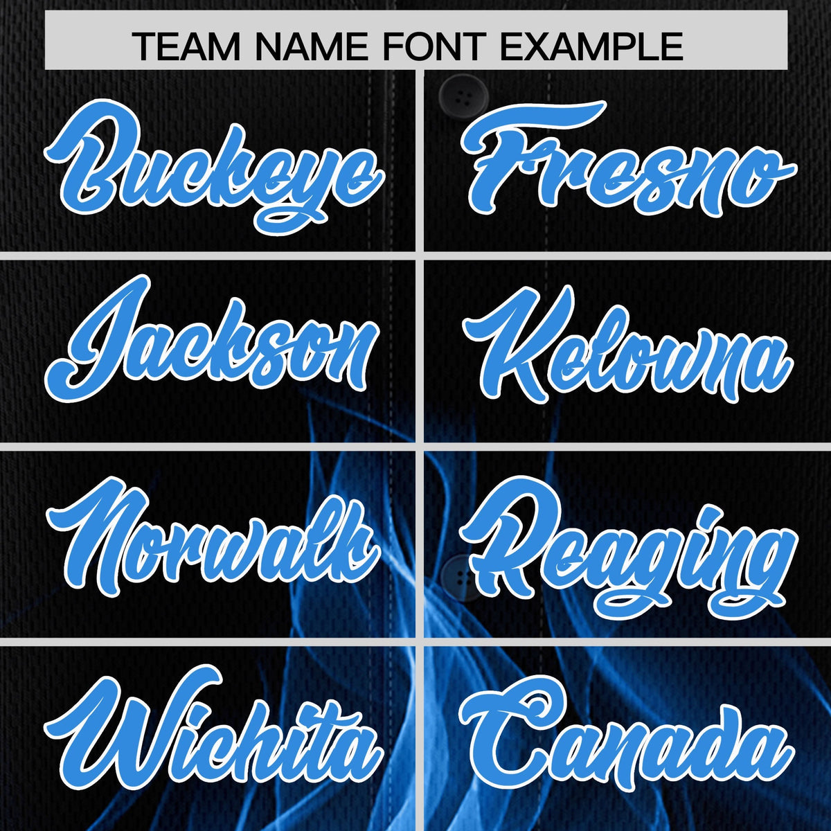 Custom Black Light Blue White Flame Graffiti Pattern Personalization Baseball Jersey| KXKSHOP
