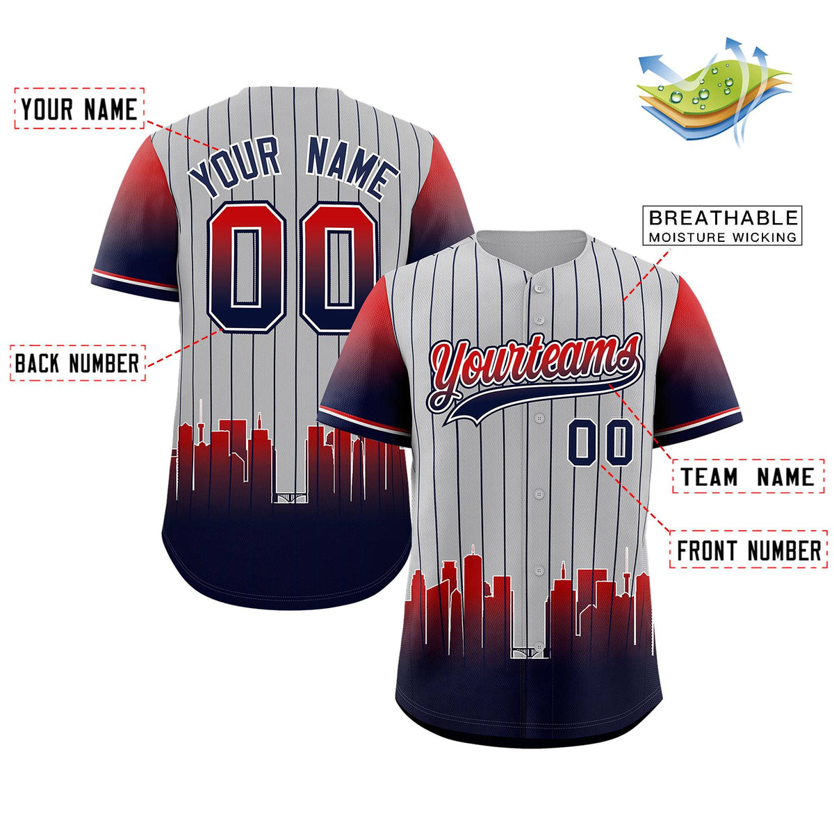Custom Gray Minnesota-Twins City Silhouette Authentic Baseball Jersey| KXKSHOP