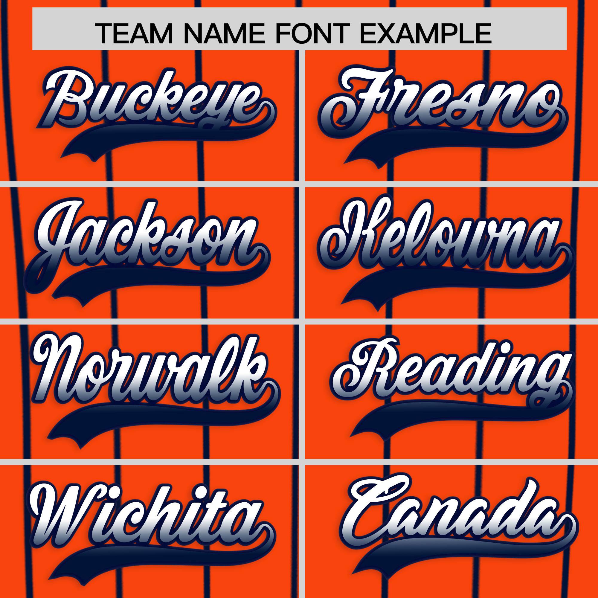 Custom Orange Detroit City Silhouette Authentic Baseball Jersey| KXKSHOP