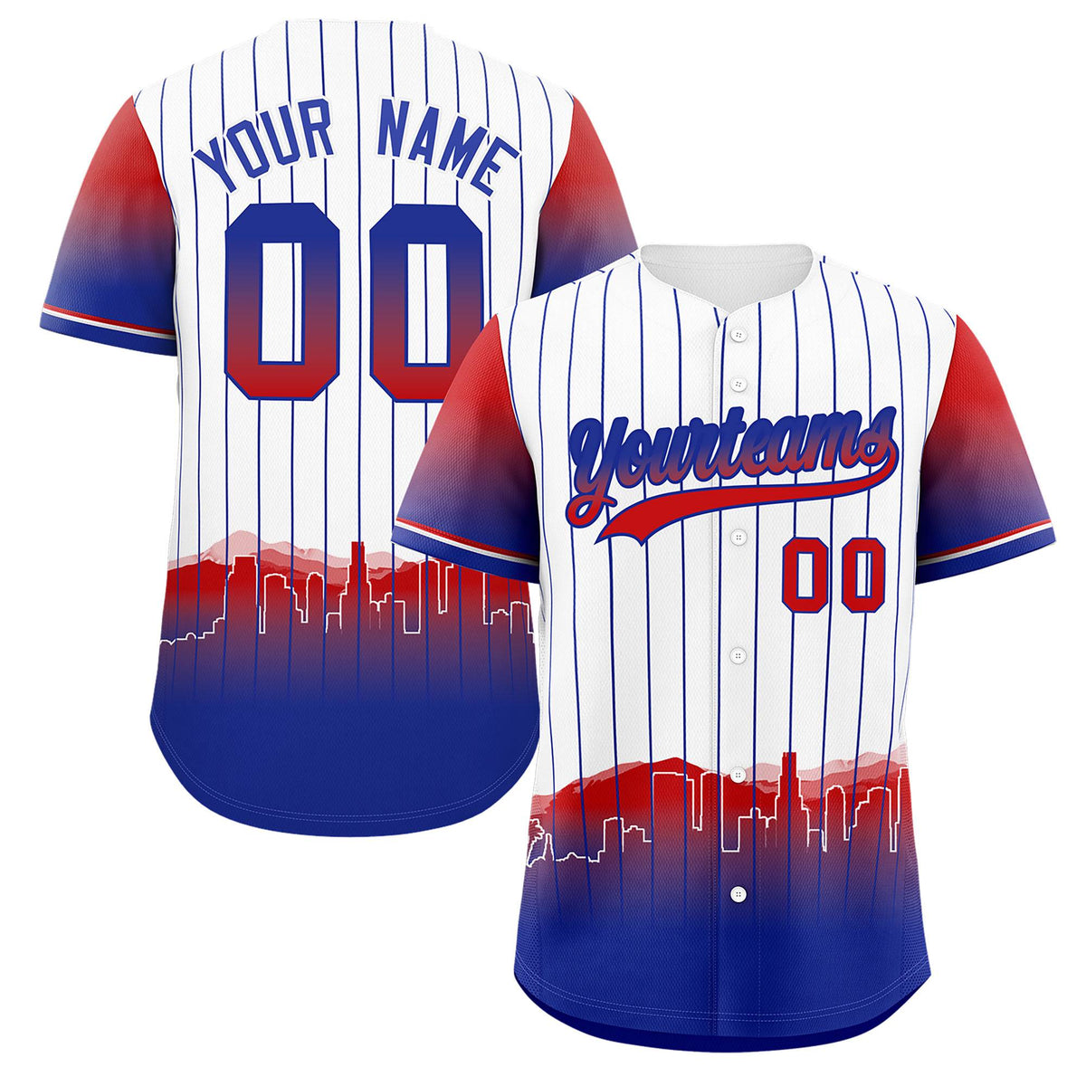 Custom White Los Angeles City Silhouette Authentic Baseball Jersey| KXKSHOP