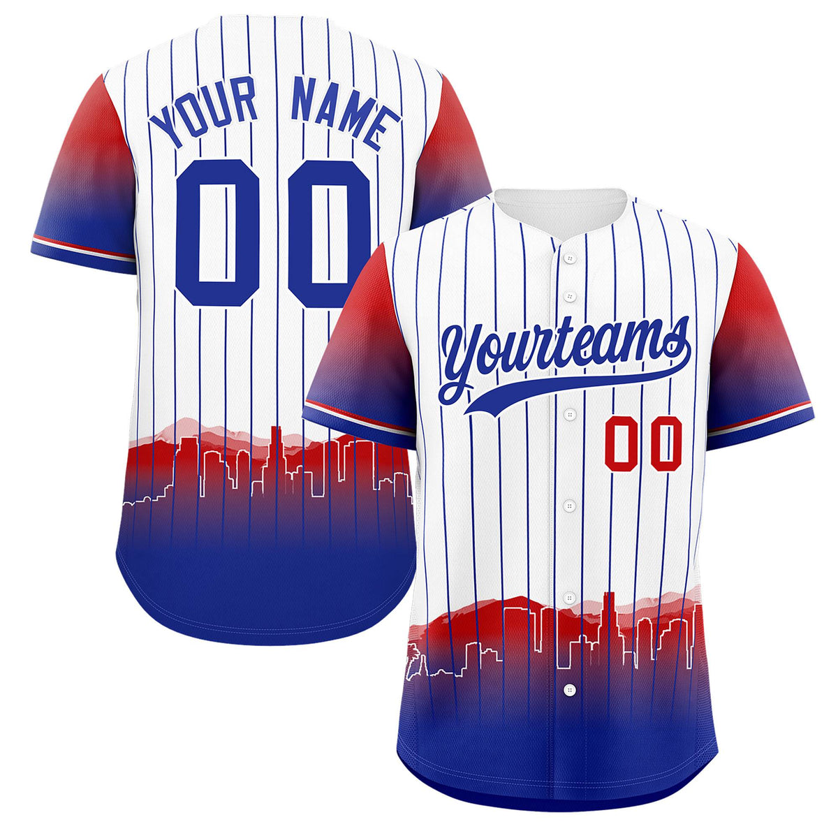 Custom White Los Angeles City Silhouette Authentic Baseball Jersey| KXKSHOP