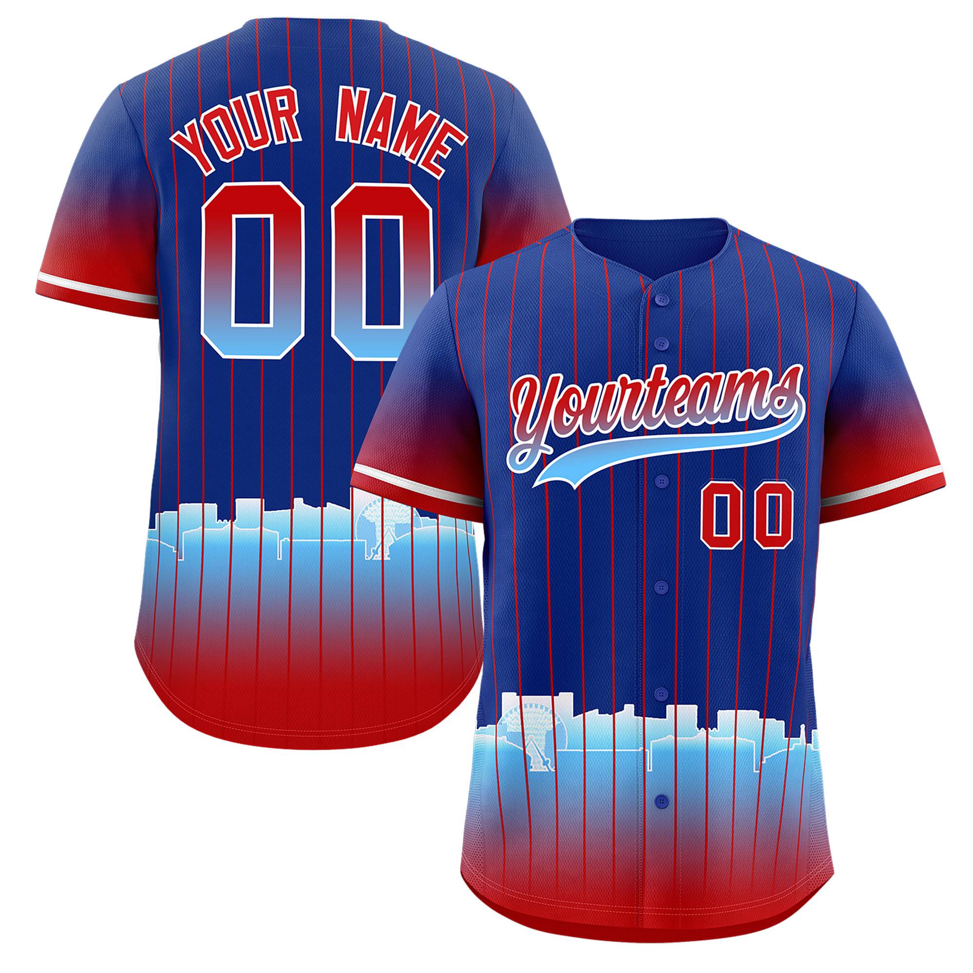 Custom Royal Arlington City Silhouette Authentic Baseball Jersey| KXKSHOP