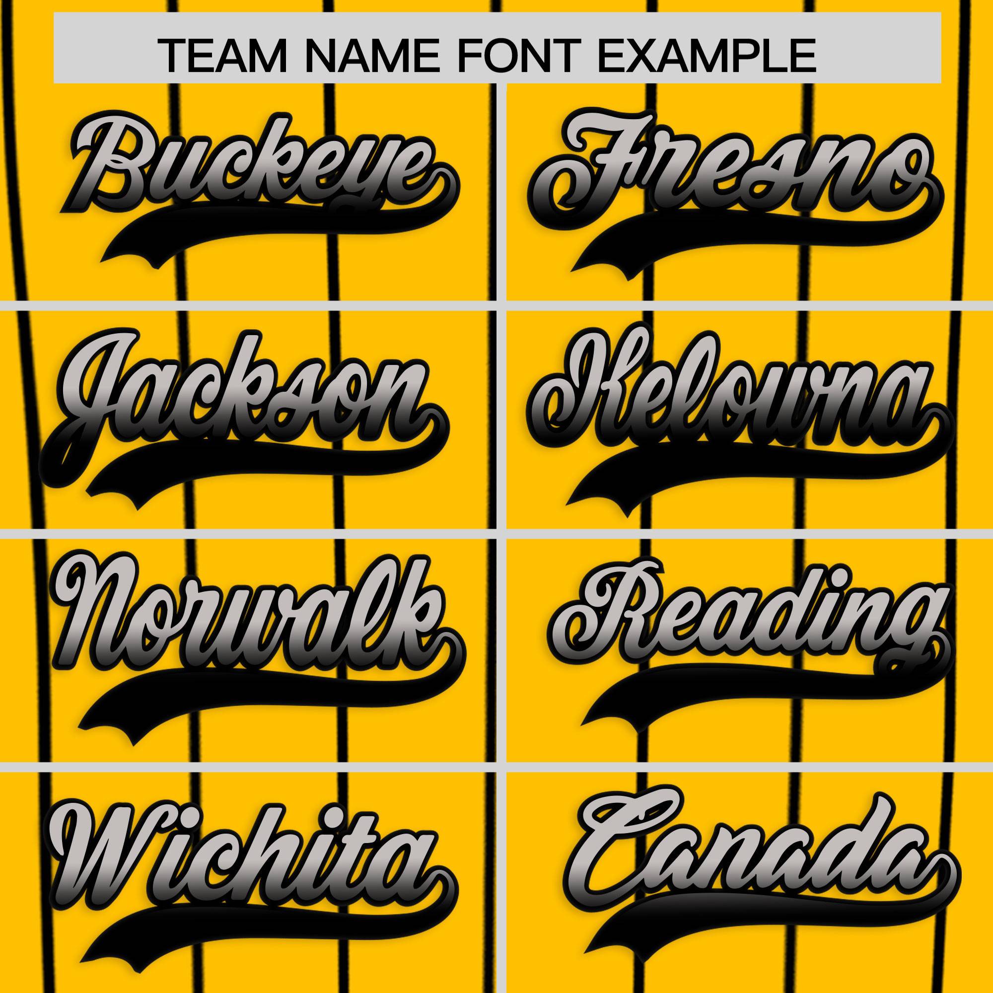 Custom Yellow Pittsburgh City Silhouette Authentic Baseball Jersey| KXKSHOP