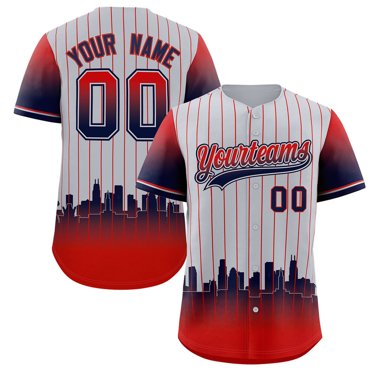 Custom Gray Los Angeles City Silhouette Authentic Baseball Jersey| KXKSHOP