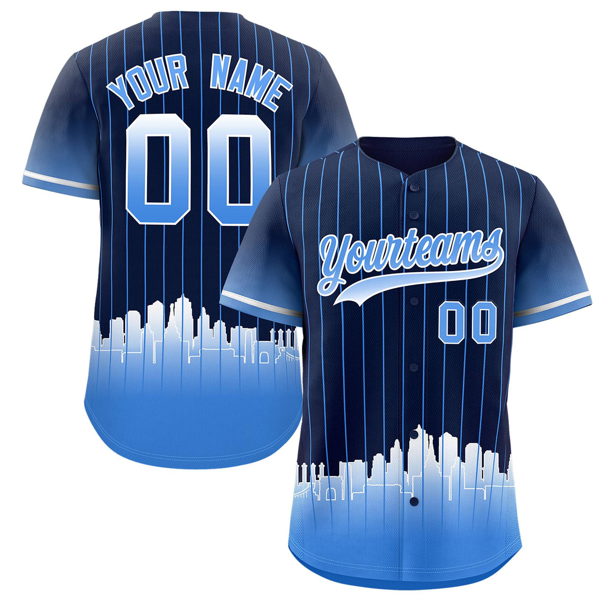 Custom Navy Kansas City City Silhouette Authentic Baseball Jersey| KXKSHOP