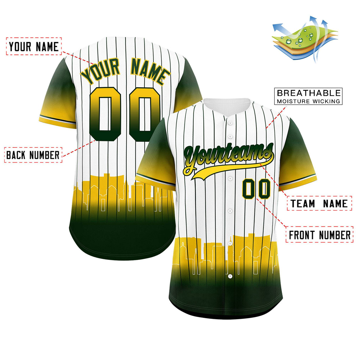 Custom White Oakland City Silhouette Authentic Baseball Jersey| KXKSHOP