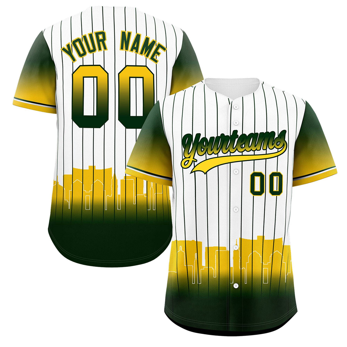 Custom White Oakland City Silhouette Authentic Baseball Jersey| KXKSHOP