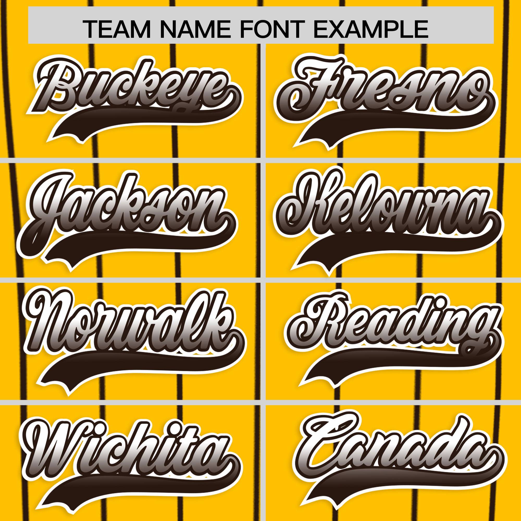 Custom Yellow San Diego City Silhouette Authentic Baseball Jersey| KXKSHOP