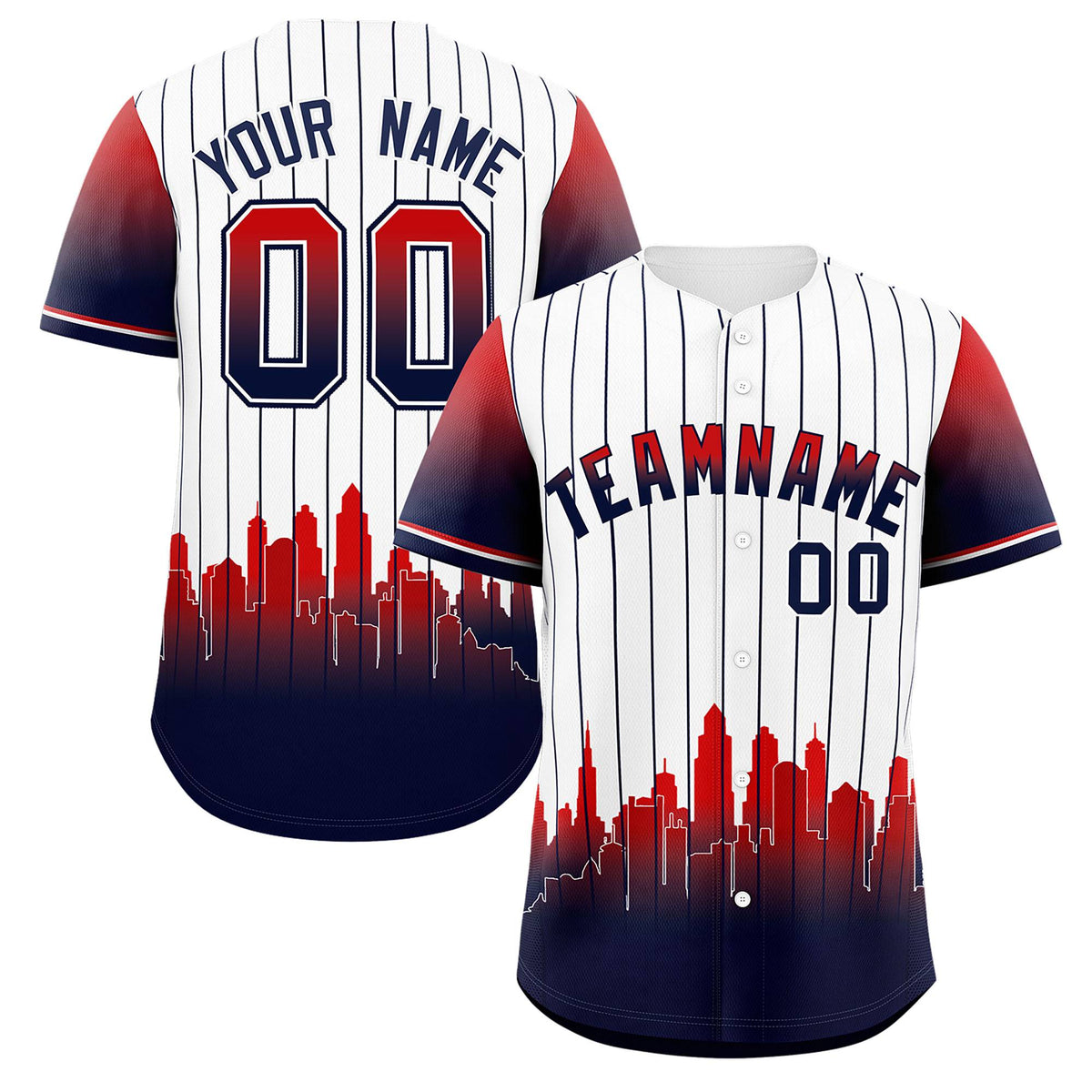 Custom White Boston City Silhouette Authentic Baseball Jersey| KXKSHOP