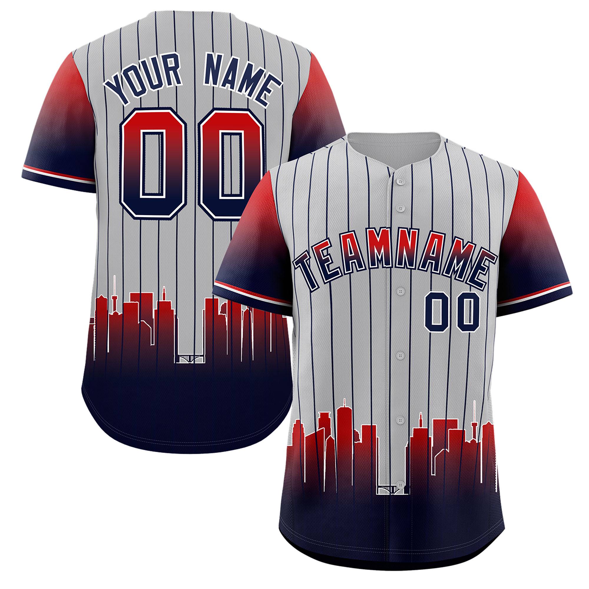 Custom Gray Minnesota-Twins City Silhouette Authentic Baseball Jersey| KXKSHOP
