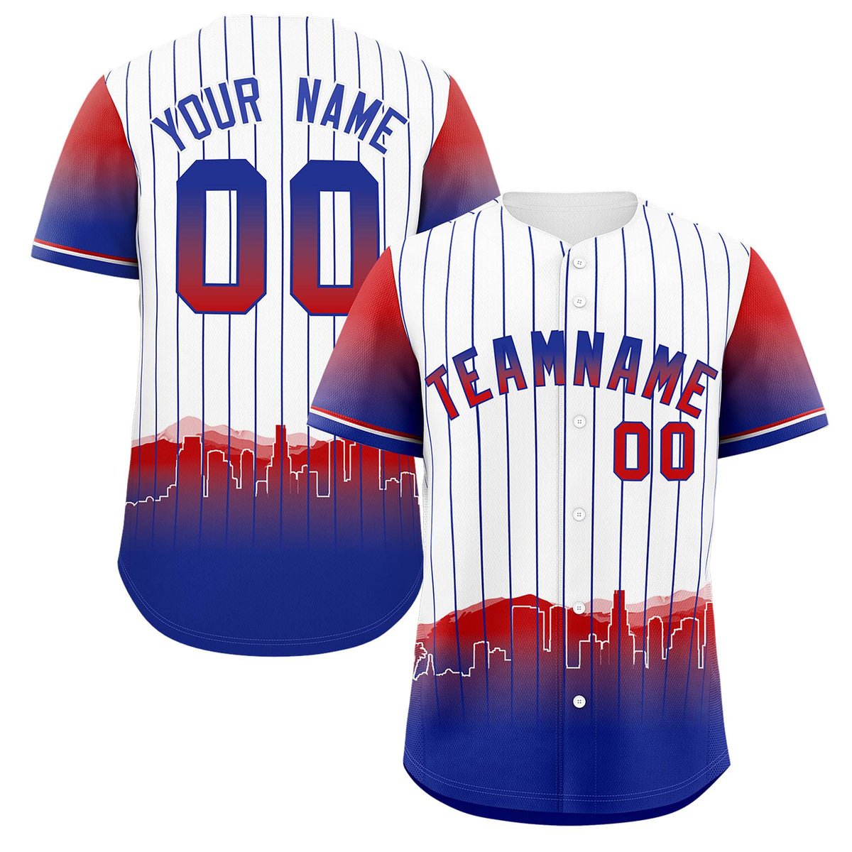 Custom White Los Angeles City Silhouette Authentic Baseball Jersey| KXKSHOP