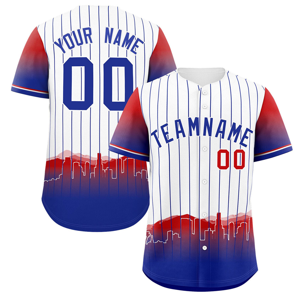 Custom White Los Angeles City Silhouette Authentic Baseball Jersey| KXKSHOP