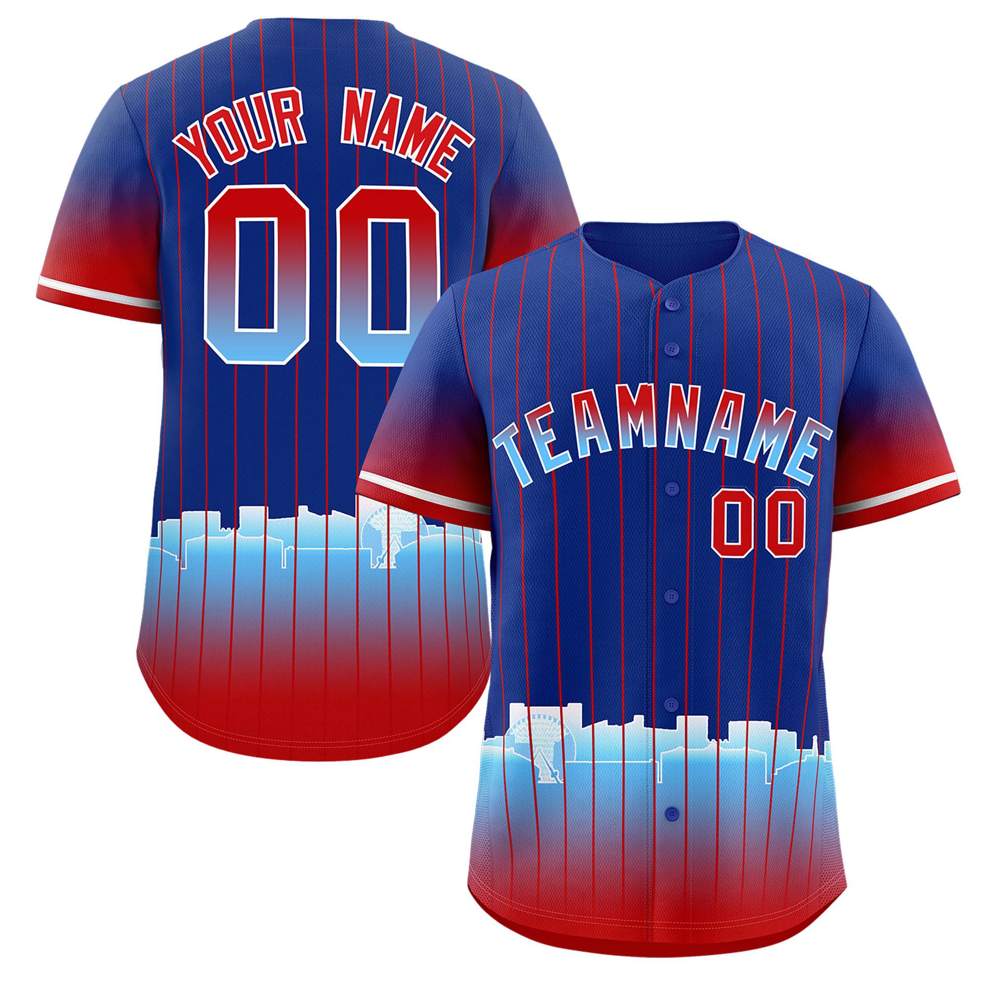 Custom Royal Arlington City Silhouette Authentic Baseball Jersey| KXKSHOP