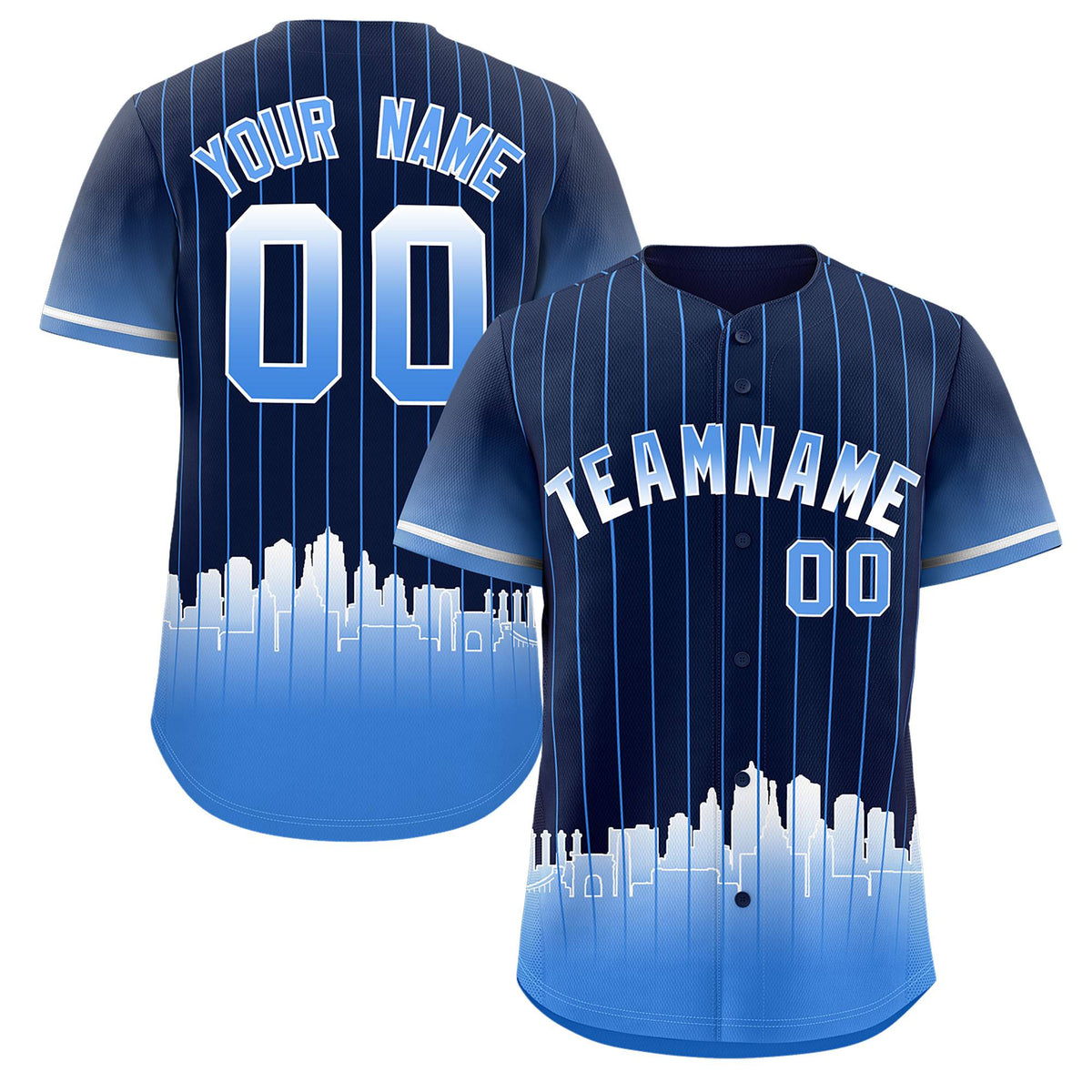 Custom Navy Kansas City City Silhouette Authentic Baseball Jersey| KXKSHOP