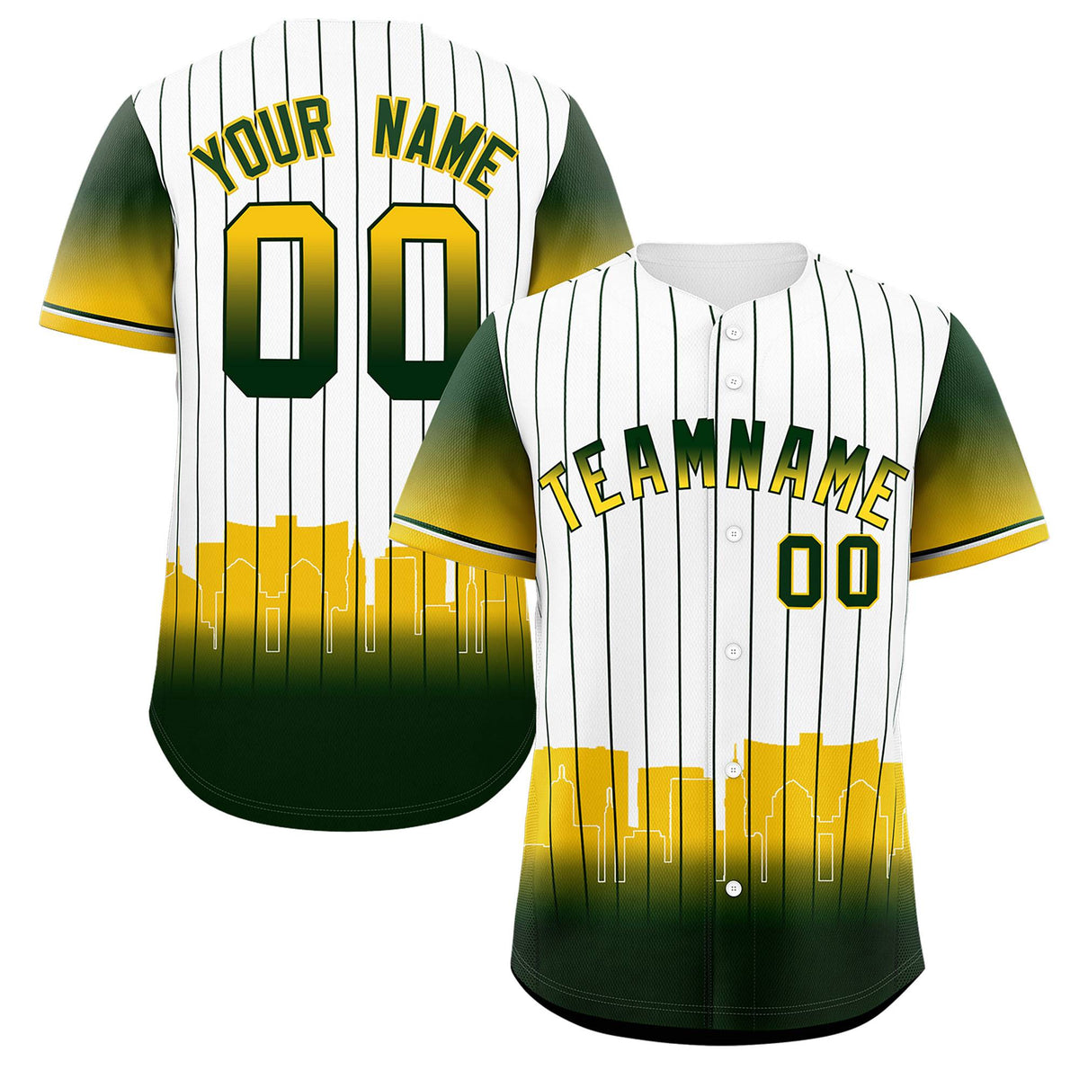 Custom White Oakland City Silhouette Authentic Baseball Jersey| KXKSHOP
