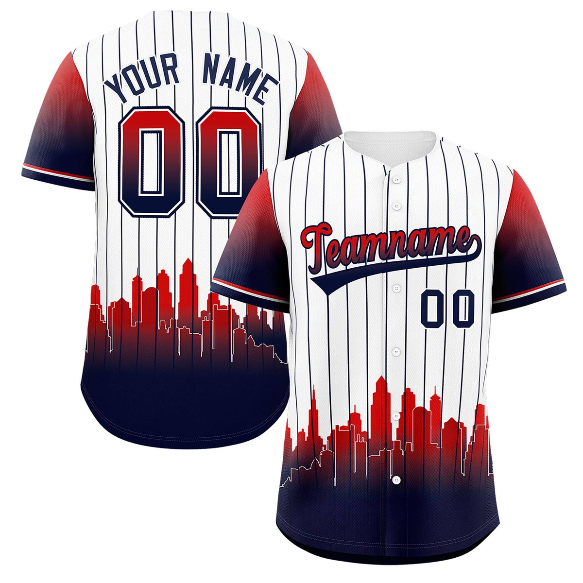 Custom White Boston City Silhouette Authentic Baseball Jersey| KXKSHOP