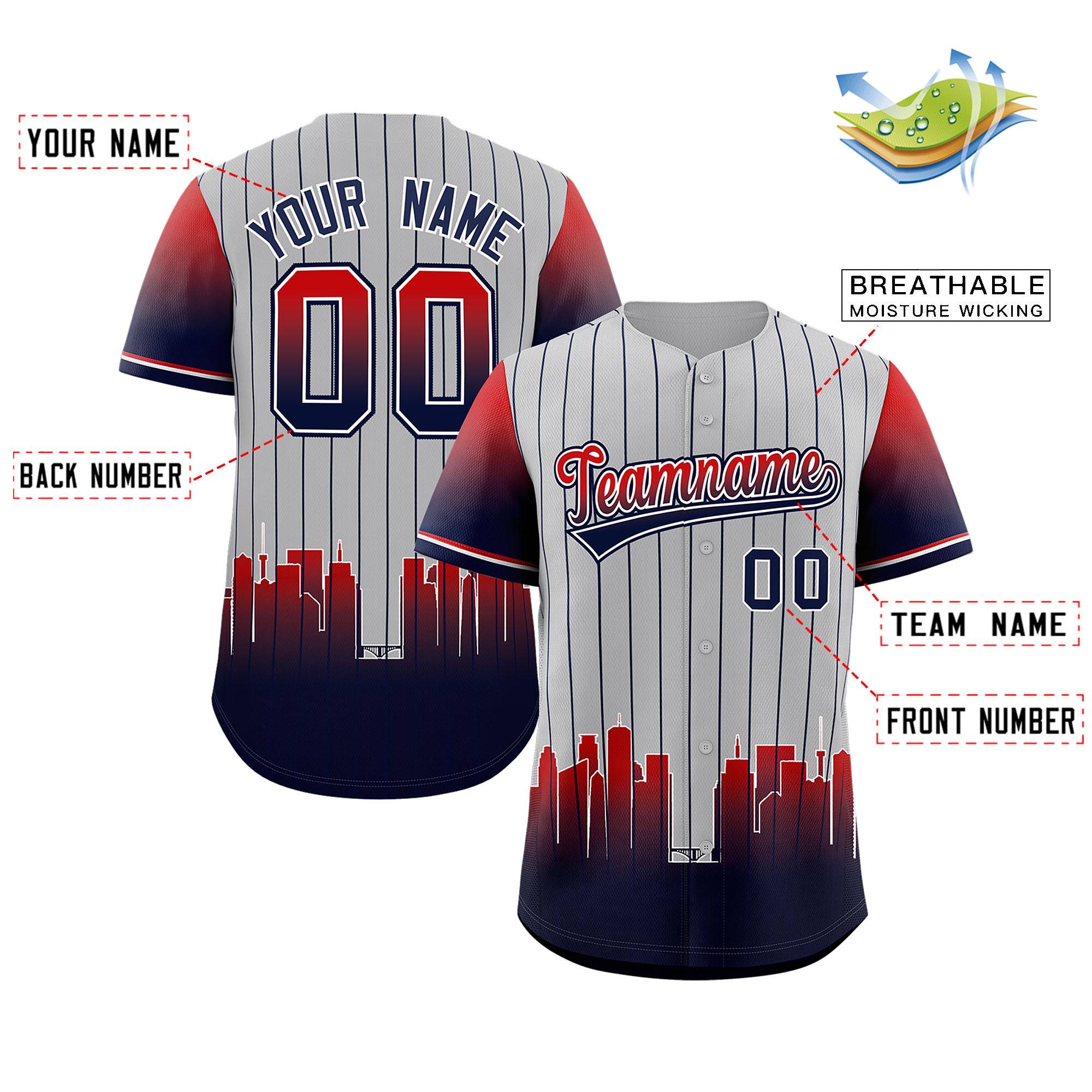 Custom Gray Minnesota-Twins City Silhouette Authentic Baseball Jersey| KXKSHOP